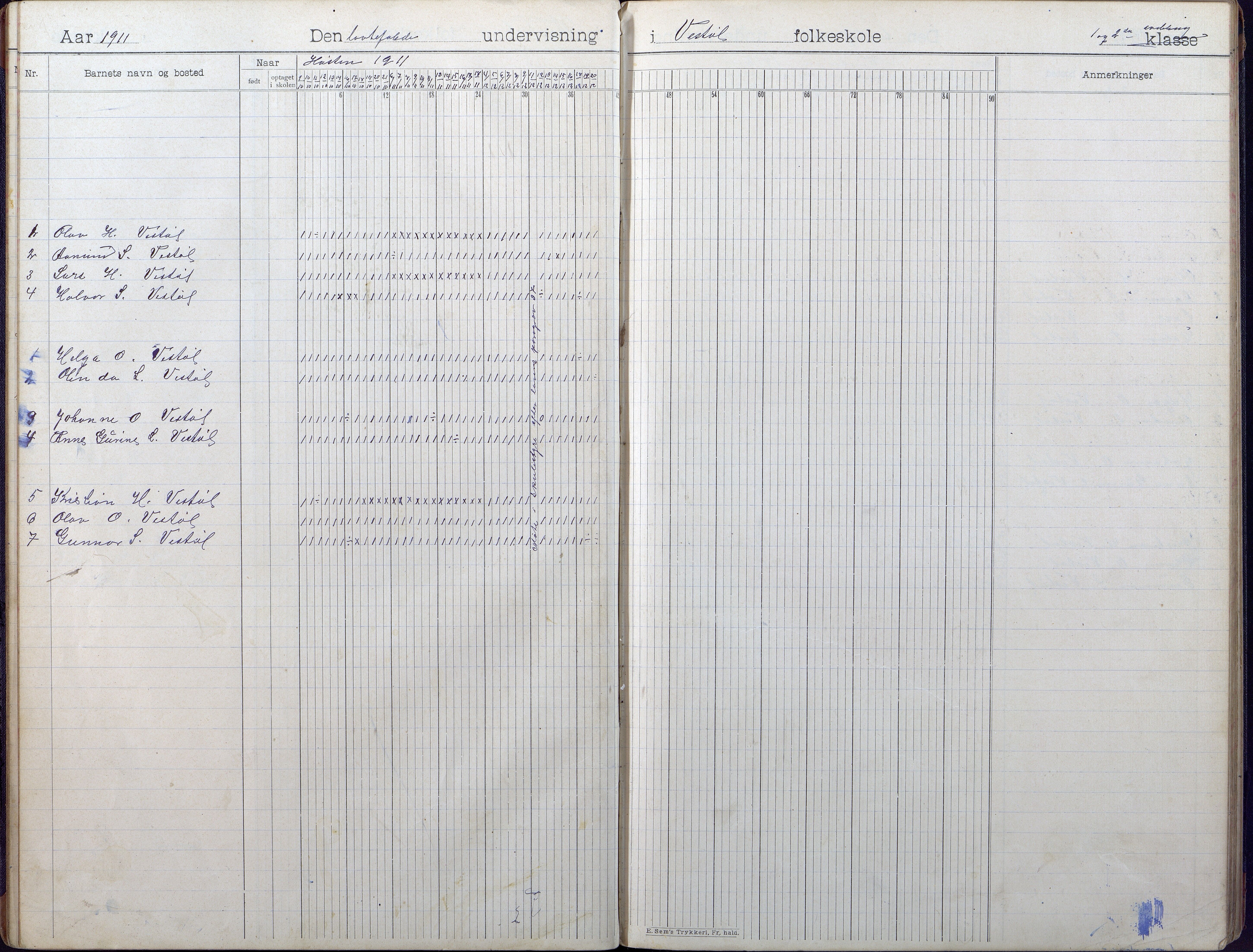 Gjerstad Kommune, Vestøl-Ljaadal-Trydal-Løite, AAKS/KA0911-550e/F01/L0002: Dagbok Vestøl skole, 1902-1926