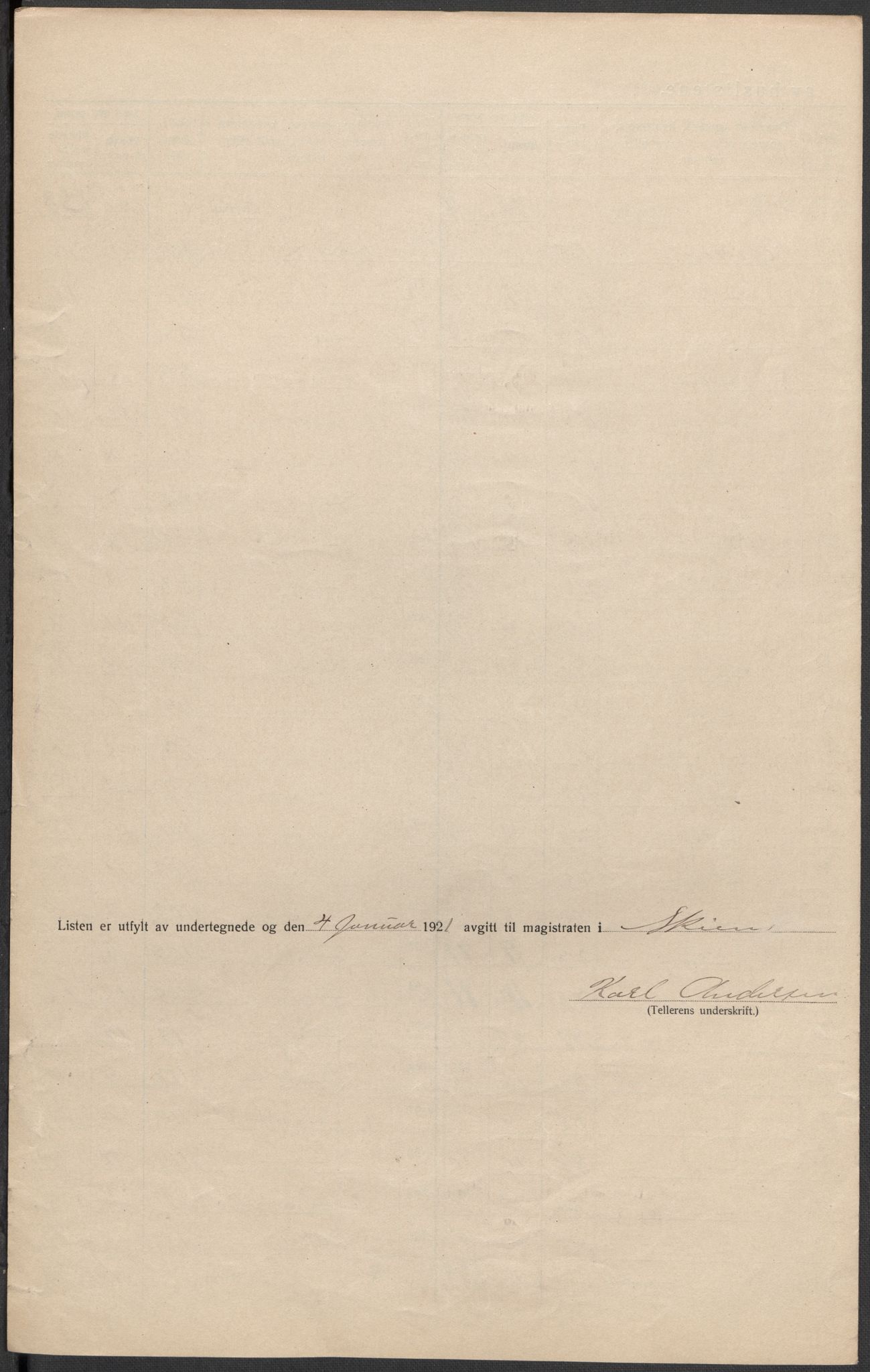 SAKO, 1920 census for Skien, 1920, p. 54