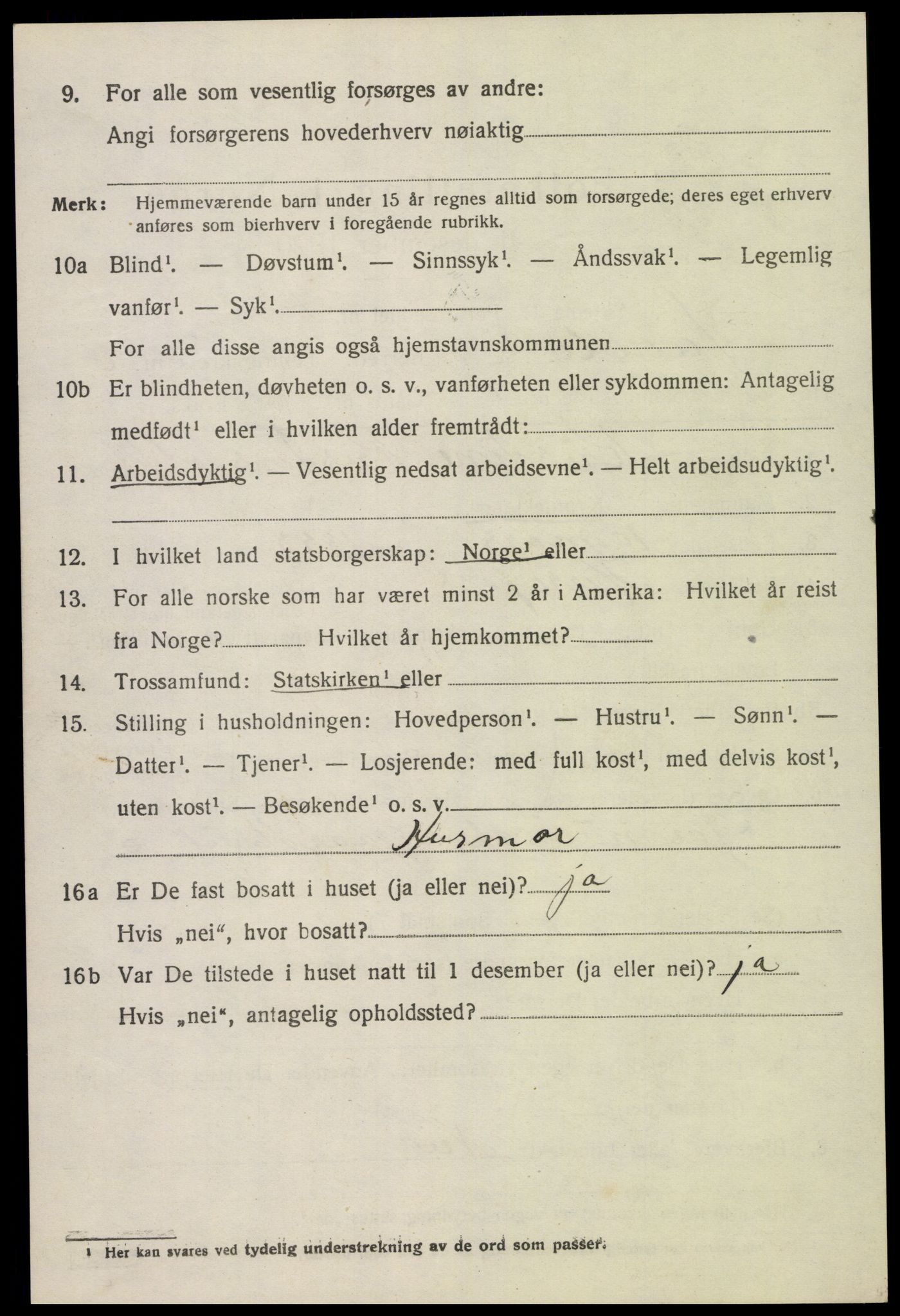 SAK, 1920 census for Åmli, 1920, p. 2724