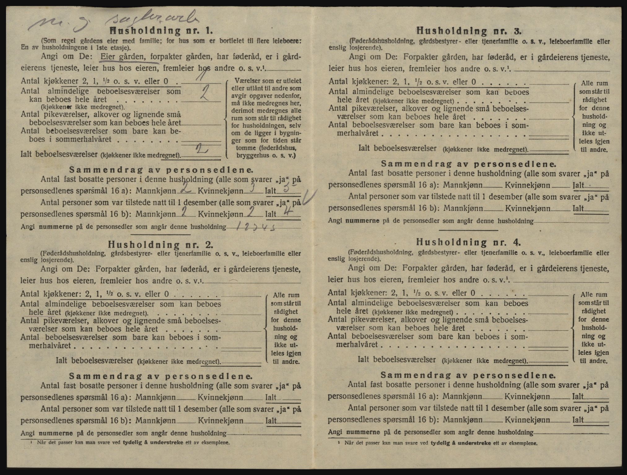 SAO, 1920 census for Glemmen, 1920, p. 436