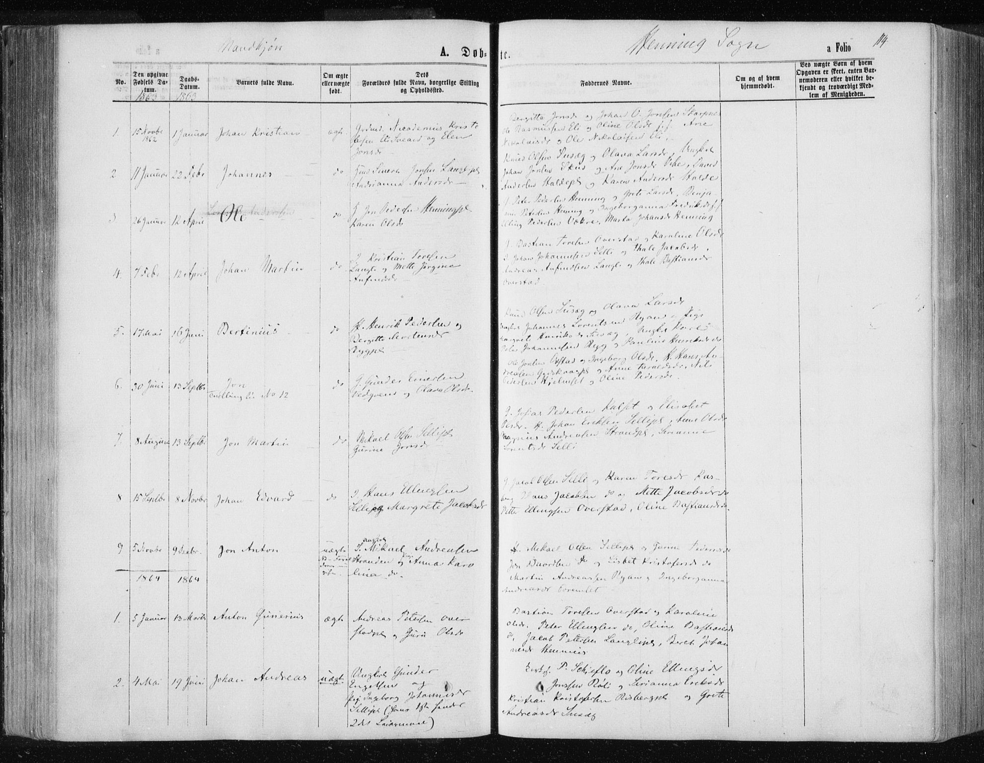 Ministerialprotokoller, klokkerbøker og fødselsregistre - Nord-Trøndelag, SAT/A-1458/735/L0345: Parish register (official) no. 735A08 /3, 1863-1872, p. 114