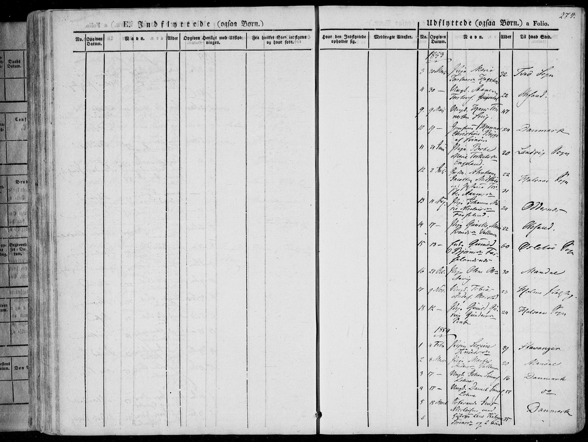 Sør-Audnedal sokneprestkontor, AV/SAK-1111-0039/F/Fa/Fab/L0006: Parish register (official) no. A 6, 1829-1855, p. 274