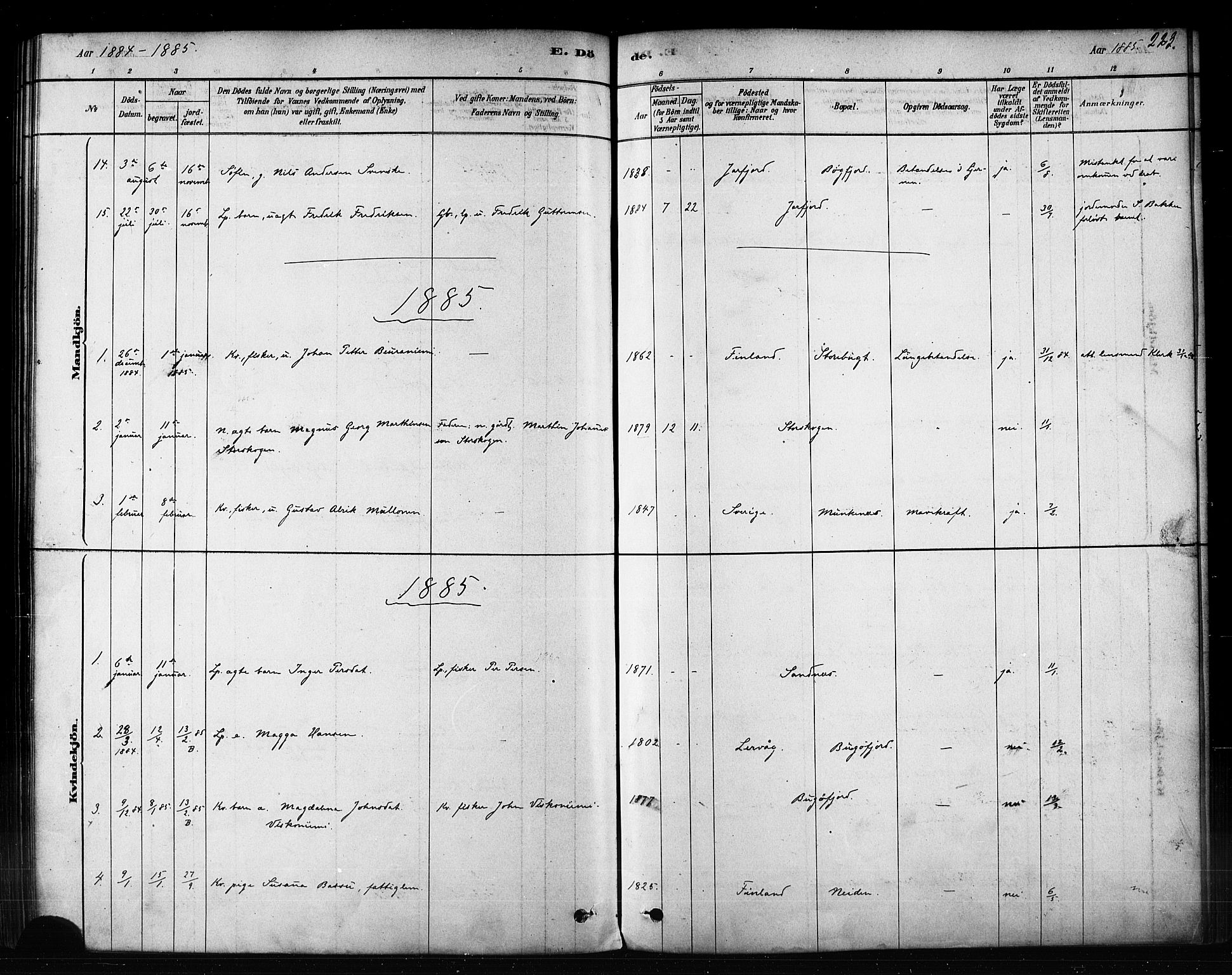 Sør-Varanger sokneprestkontor, AV/SATØ-S-1331/H/Ha/L0003kirke: Parish register (official) no. 3, 1878-1891, p. 223