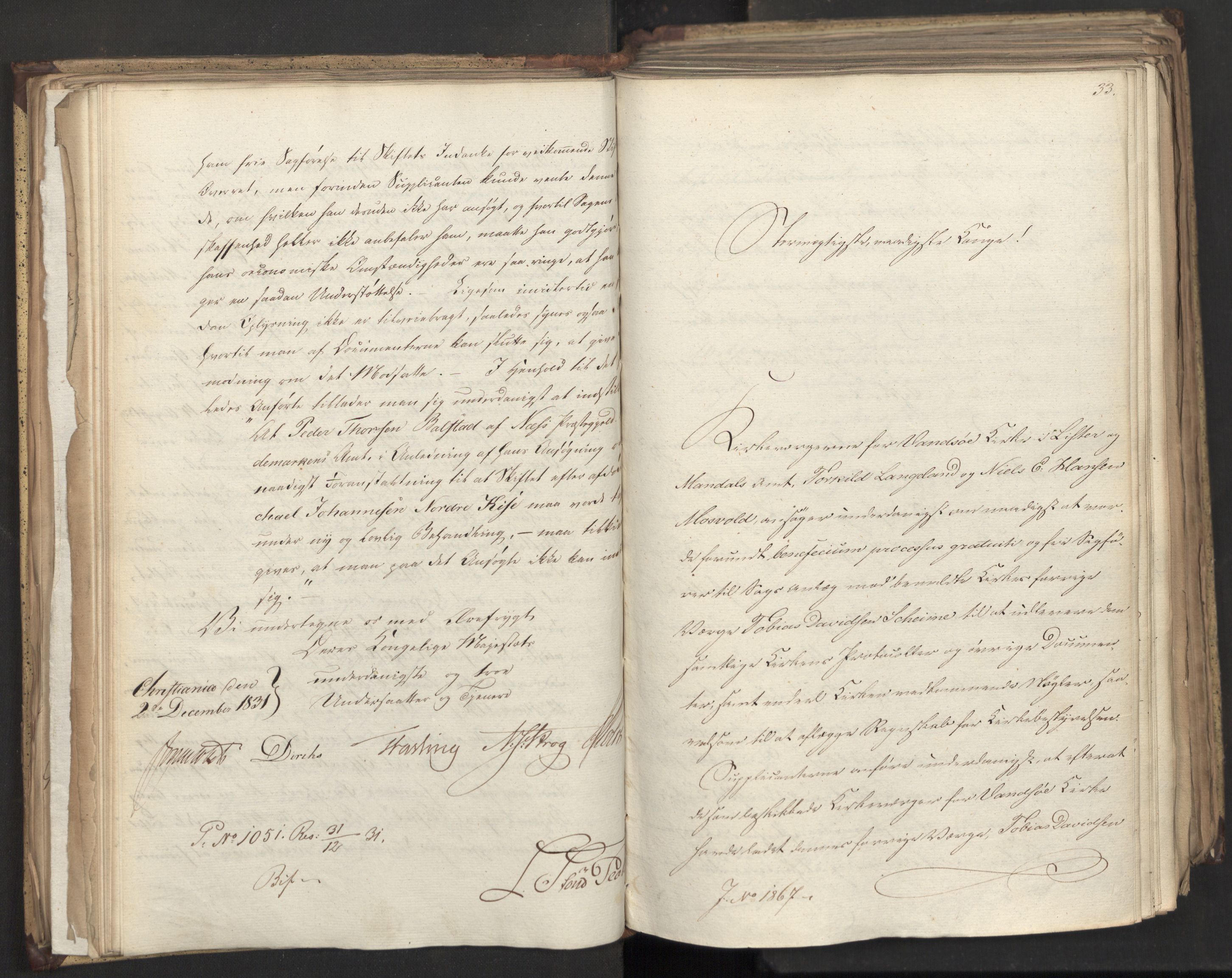 Statsrådsavdelingen i Stockholm, AV/RA-S-1003/D/Da/L0075: Regjeringsinnstillinger nr. 1840-1940, 1831, p. 96