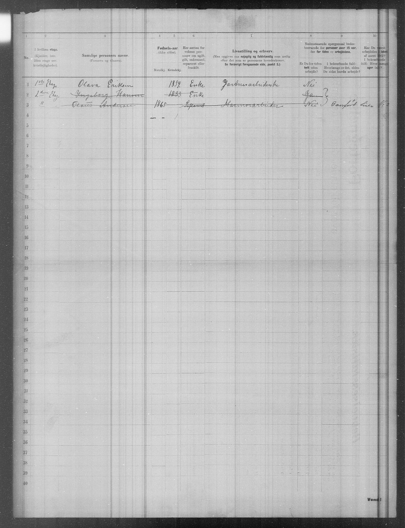 OBA, Municipal Census 1902 for Kristiania, 1902, p. 20101