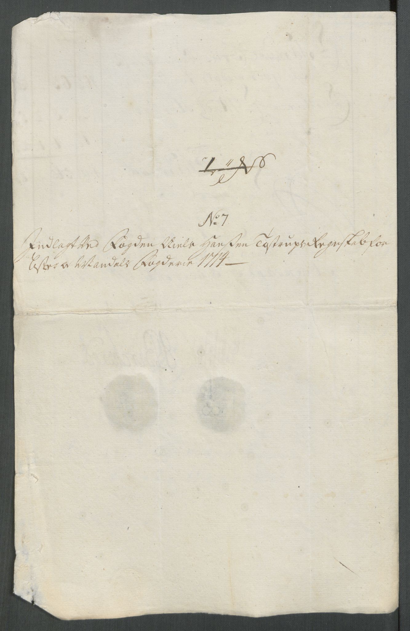 Rentekammeret inntil 1814, Reviderte regnskaper, Fogderegnskap, AV/RA-EA-4092/R43/L2558: Fogderegnskap Lista og Mandal, 1714, p. 66