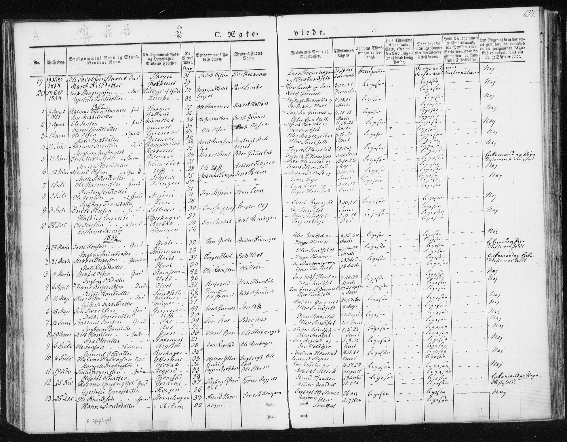 Ministerialprotokoller, klokkerbøker og fødselsregistre - Sør-Trøndelag, SAT/A-1456/674/L0869: Parish register (official) no. 674A01, 1829-1860, p. 137