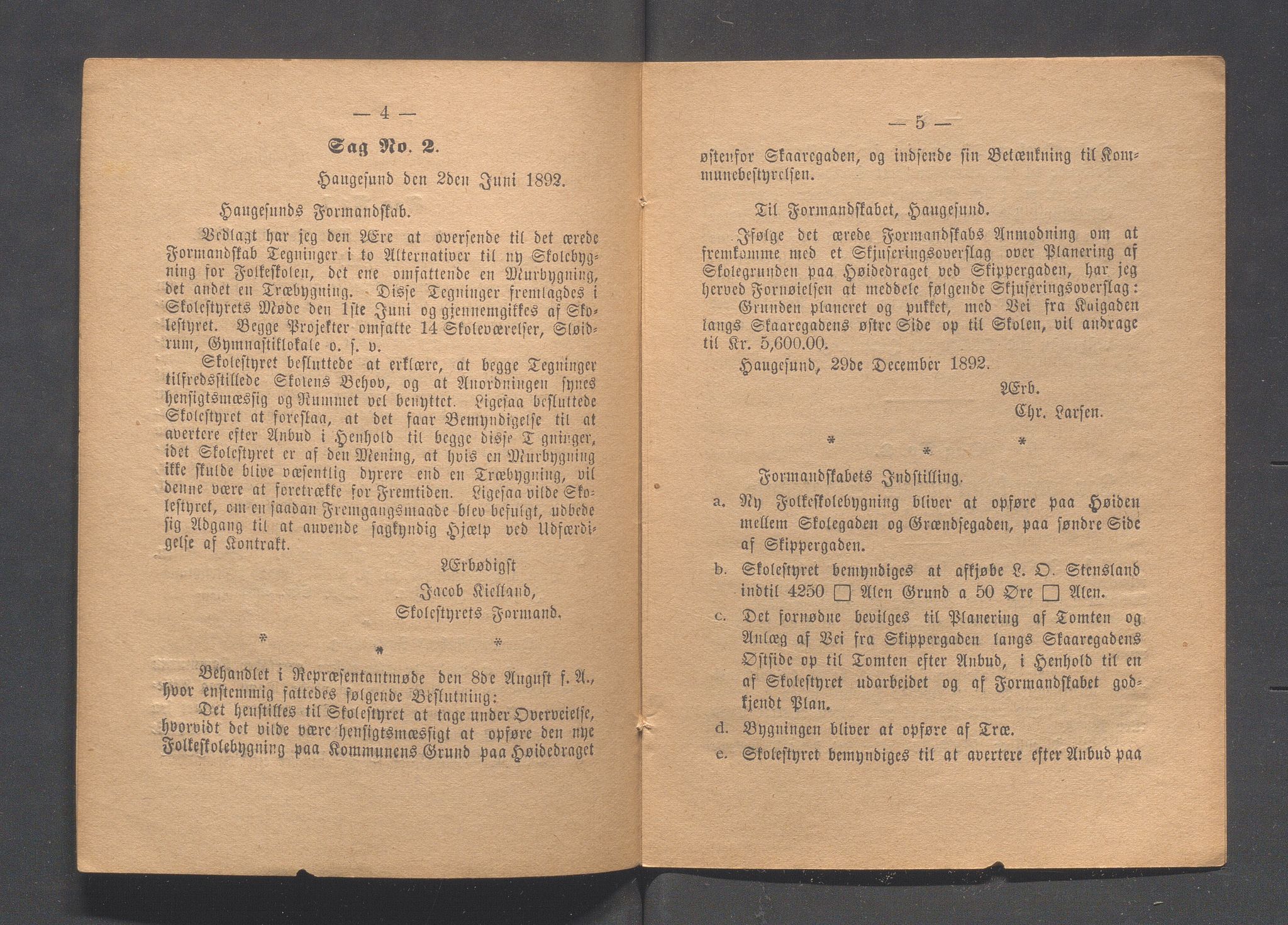 Haugesund kommune - Formannskapet og Bystyret, IKAR/A-740/A/Abb/L0001: Bystyreforhandlinger, 1889-1907, p. 121