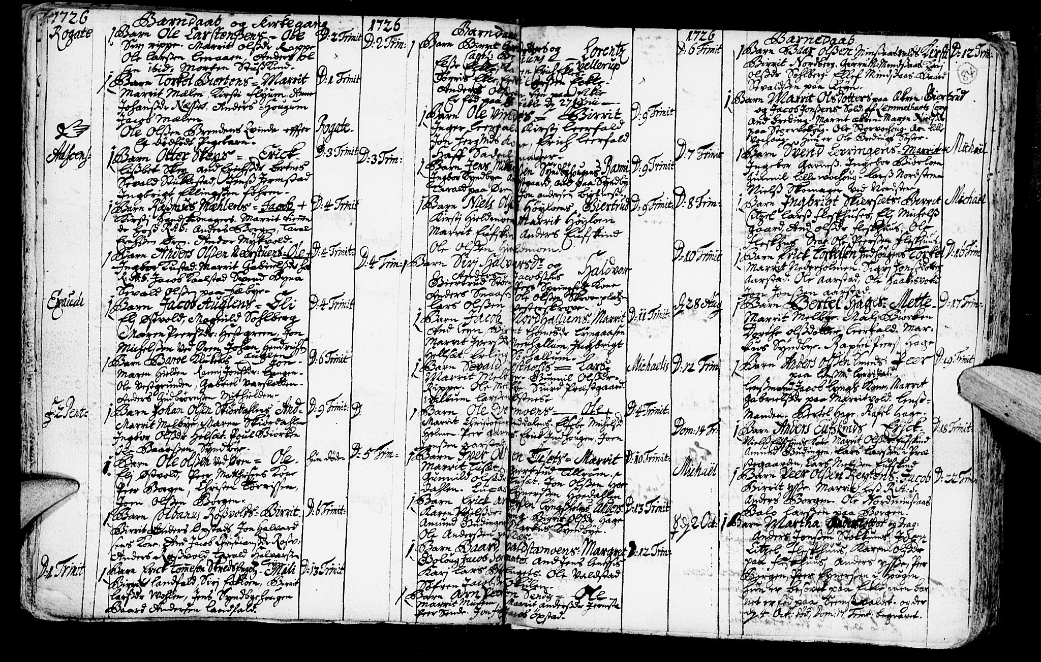 Ministerialprotokoller, klokkerbøker og fødselsregistre - Nord-Trøndelag, SAT/A-1458/723/L0230: Parish register (official) no. 723A01, 1705-1747, p. 84