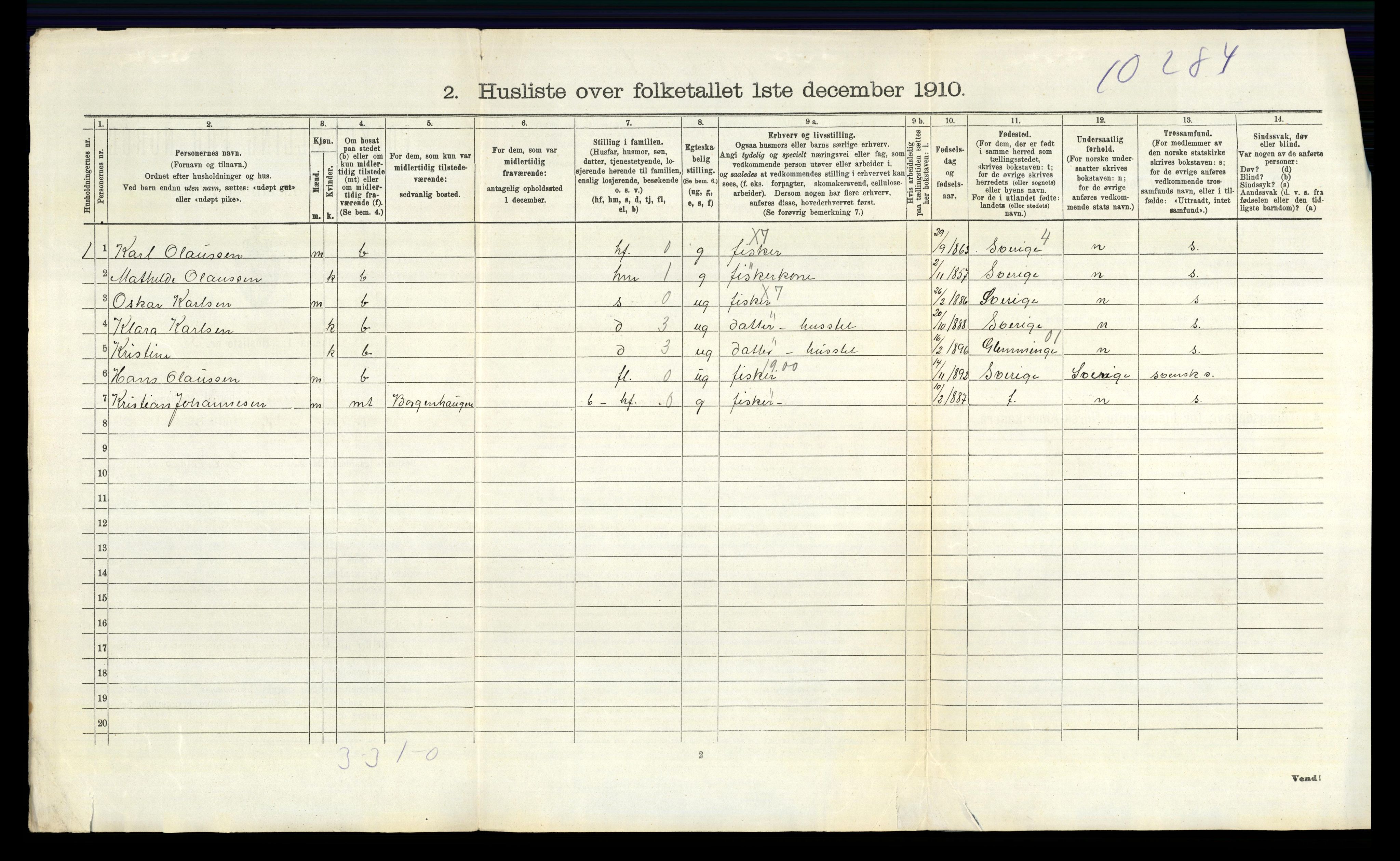 RA, 1910 census for Skjeberg, 1910, p. 1507