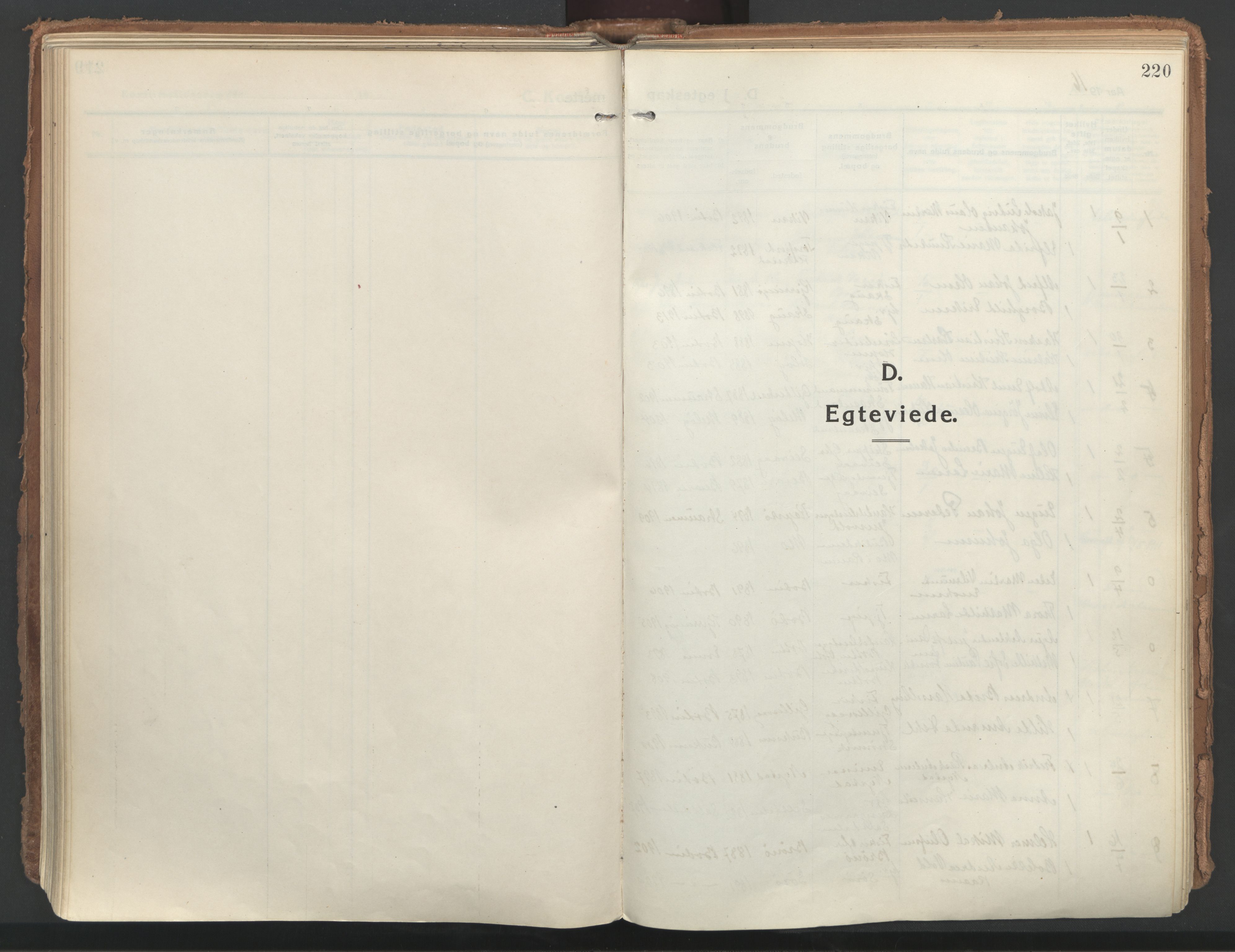 Ministerialprotokoller, klokkerbøker og fødselsregistre - Nordland, SAT/A-1459/802/L0060: Parish register (official) no. 802A07, 1916-1933, p. 220