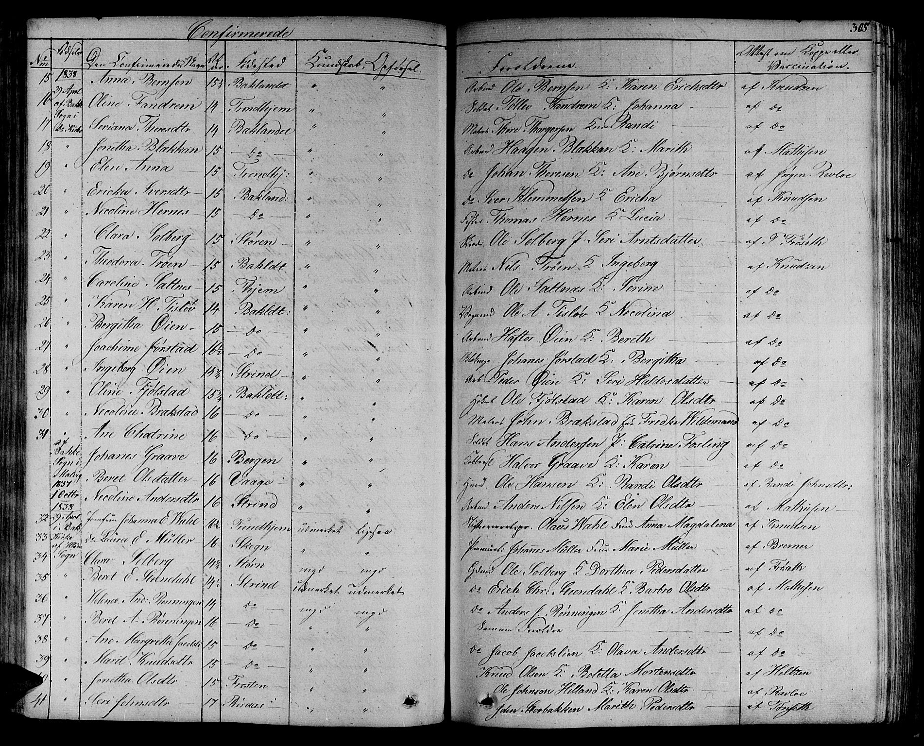 Ministerialprotokoller, klokkerbøker og fødselsregistre - Sør-Trøndelag, SAT/A-1456/606/L0286: Parish register (official) no. 606A04 /1, 1823-1840, p. 305
