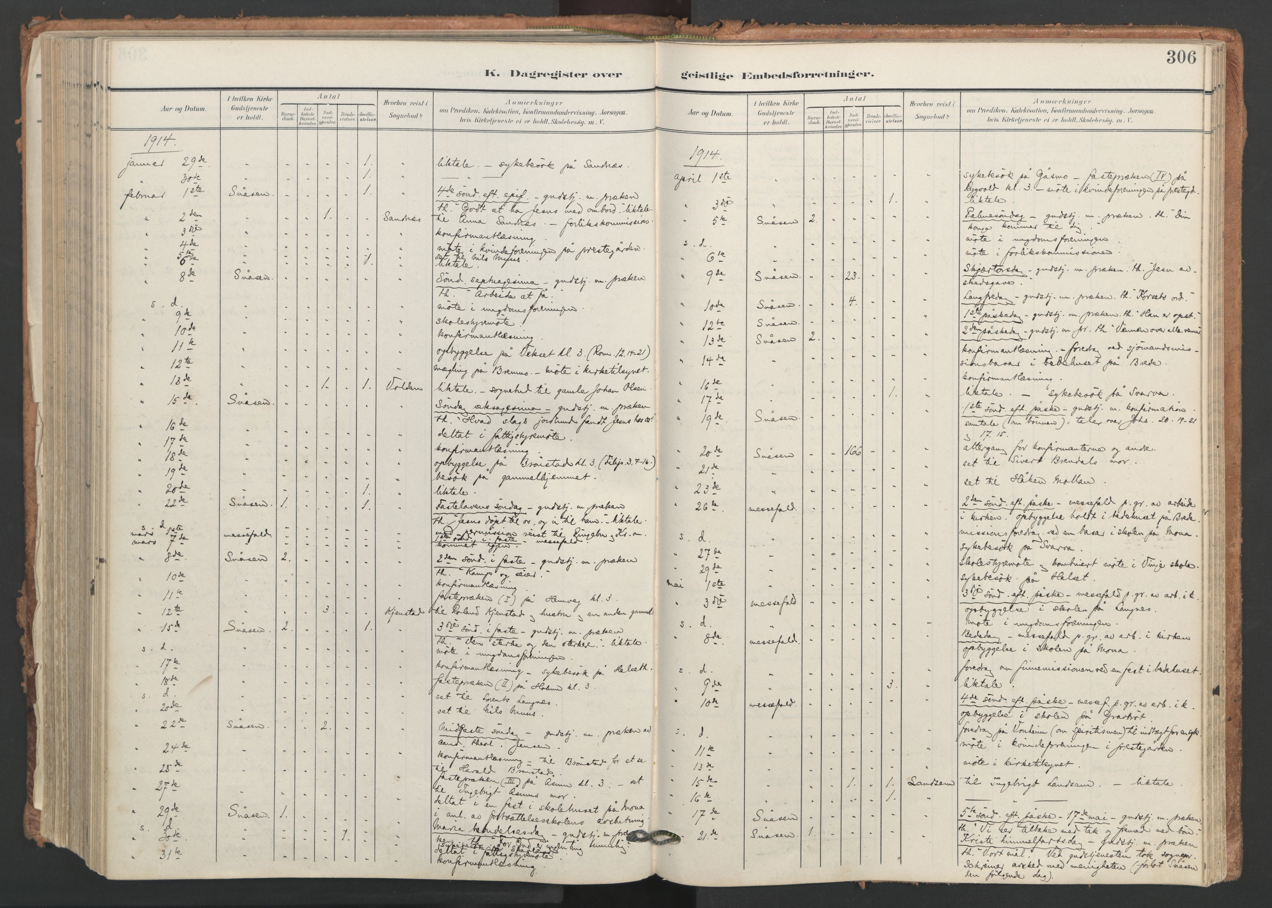 Ministerialprotokoller, klokkerbøker og fødselsregistre - Nord-Trøndelag, SAT/A-1458/749/L0477: Parish register (official) no. 749A11, 1902-1927, p. 306
