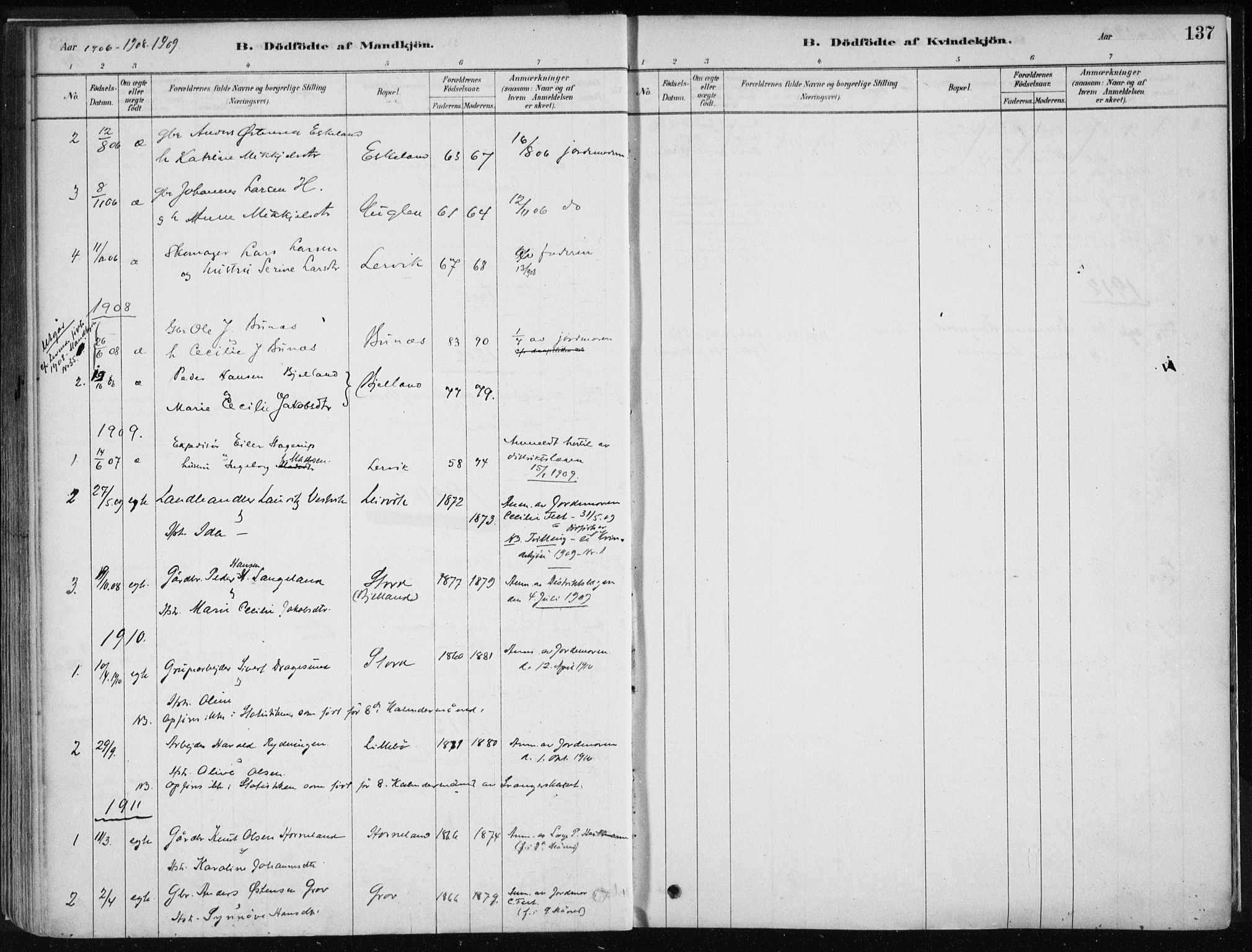 Stord sokneprestembete, SAB/A-78201/H/Haa: Parish register (official) no. B 2, 1878-1913, p. 137