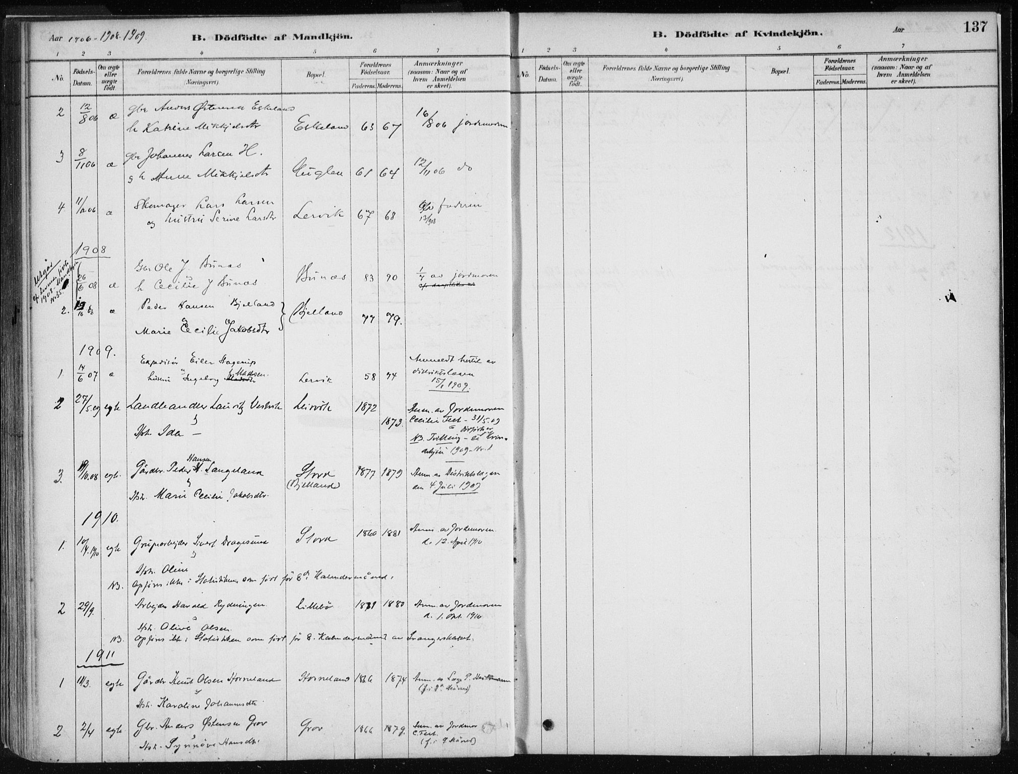 Stord sokneprestembete, AV/SAB-A-78201/H/Haa: Parish register (official) no. B 2, 1878-1913, p. 137