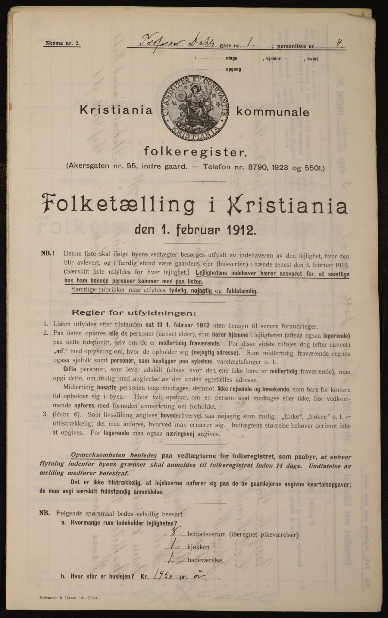 OBA, Municipal Census 1912 for Kristiania, 1912, p. 81631