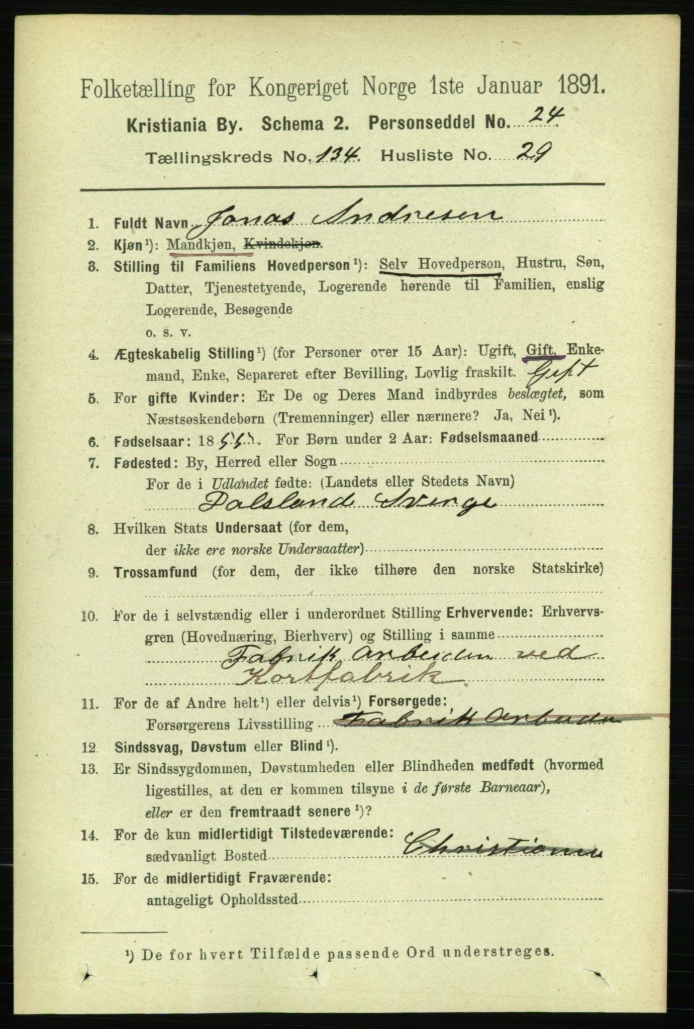 RA, 1891 census for 0301 Kristiania, 1891, p. 74077