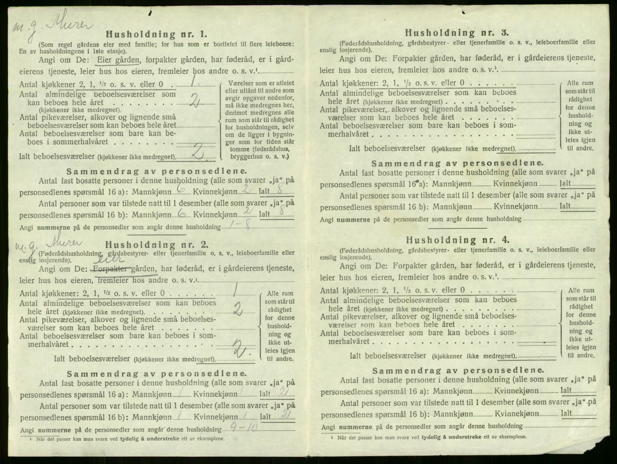 SAKO, 1920 census for Lier, 1920, p. 838