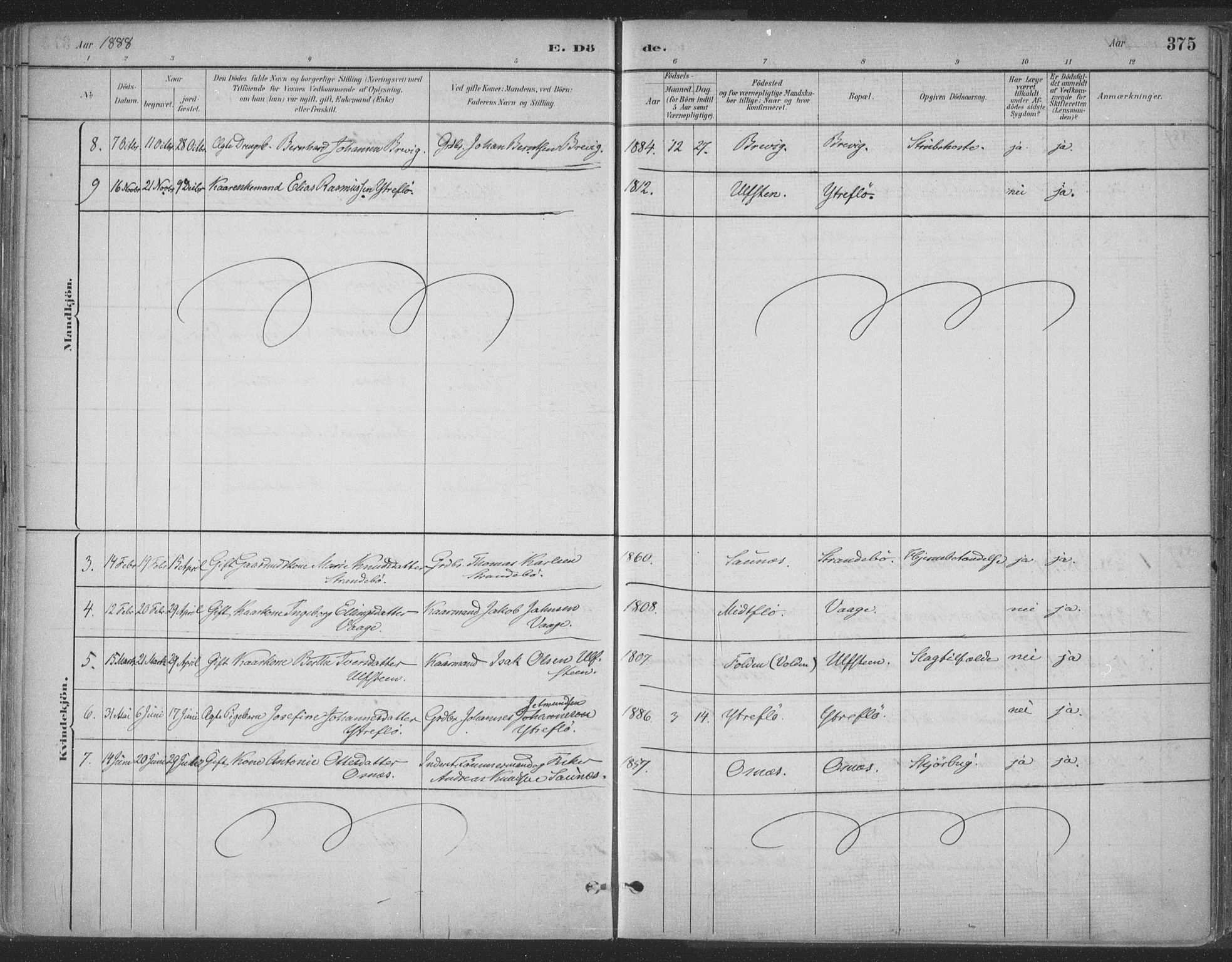 Ministerialprotokoller, klokkerbøker og fødselsregistre - Møre og Romsdal, SAT/A-1454/509/L0106: Parish register (official) no. 509A04, 1883-1922, p. 375