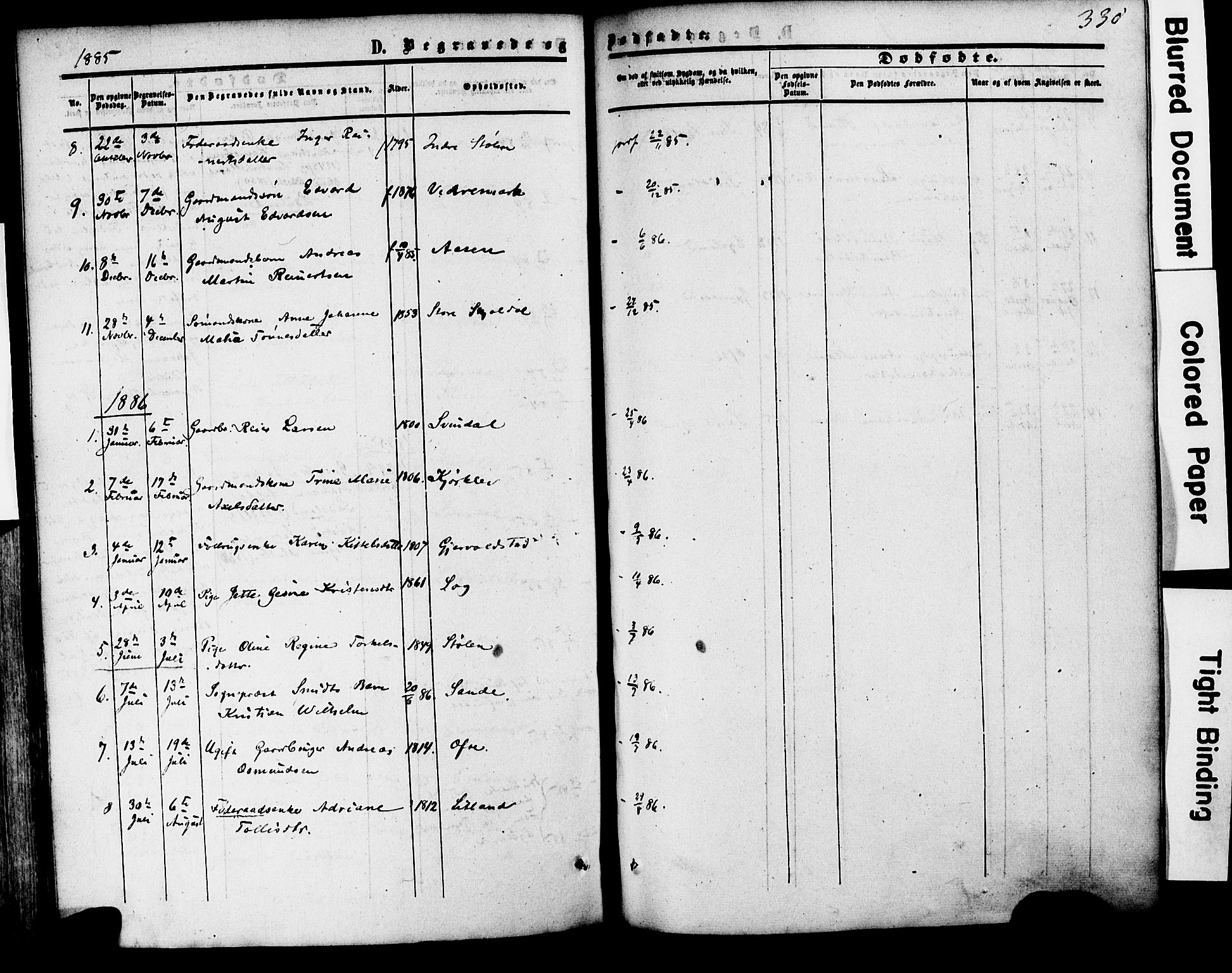 Herad sokneprestkontor, AV/SAK-1111-0018/F/Fa/Faa/L0005: Parish register (official) no. A 5, 1853-1886, p. 330