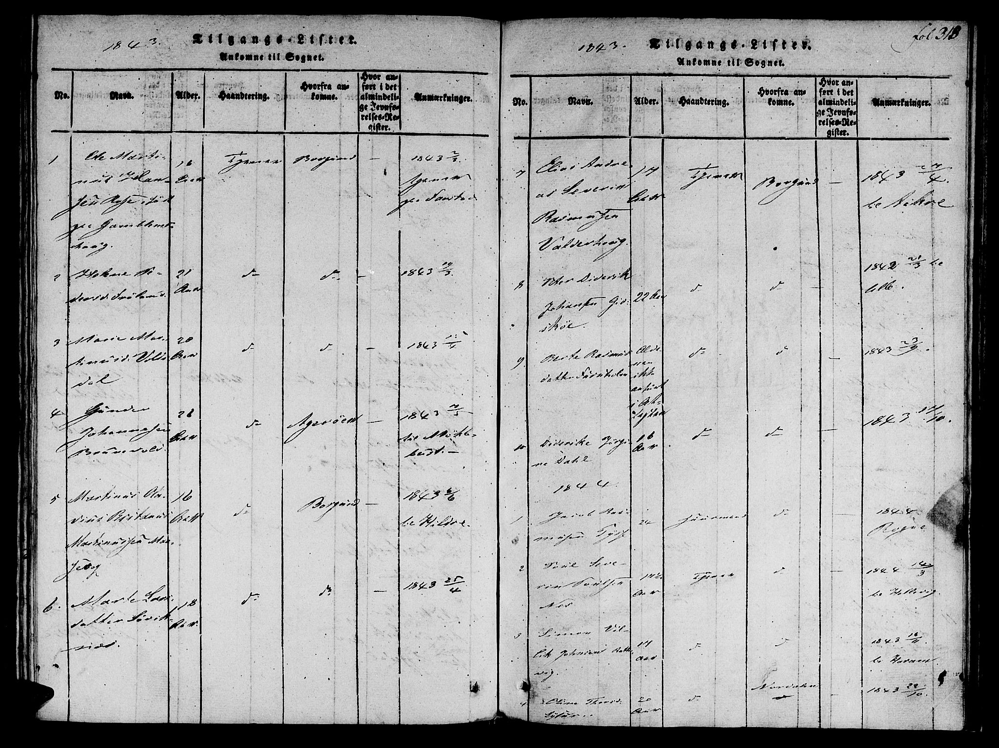Ministerialprotokoller, klokkerbøker og fødselsregistre - Møre og Romsdal, SAT/A-1454/536/L0495: Parish register (official) no. 536A04, 1818-1847, p. 313