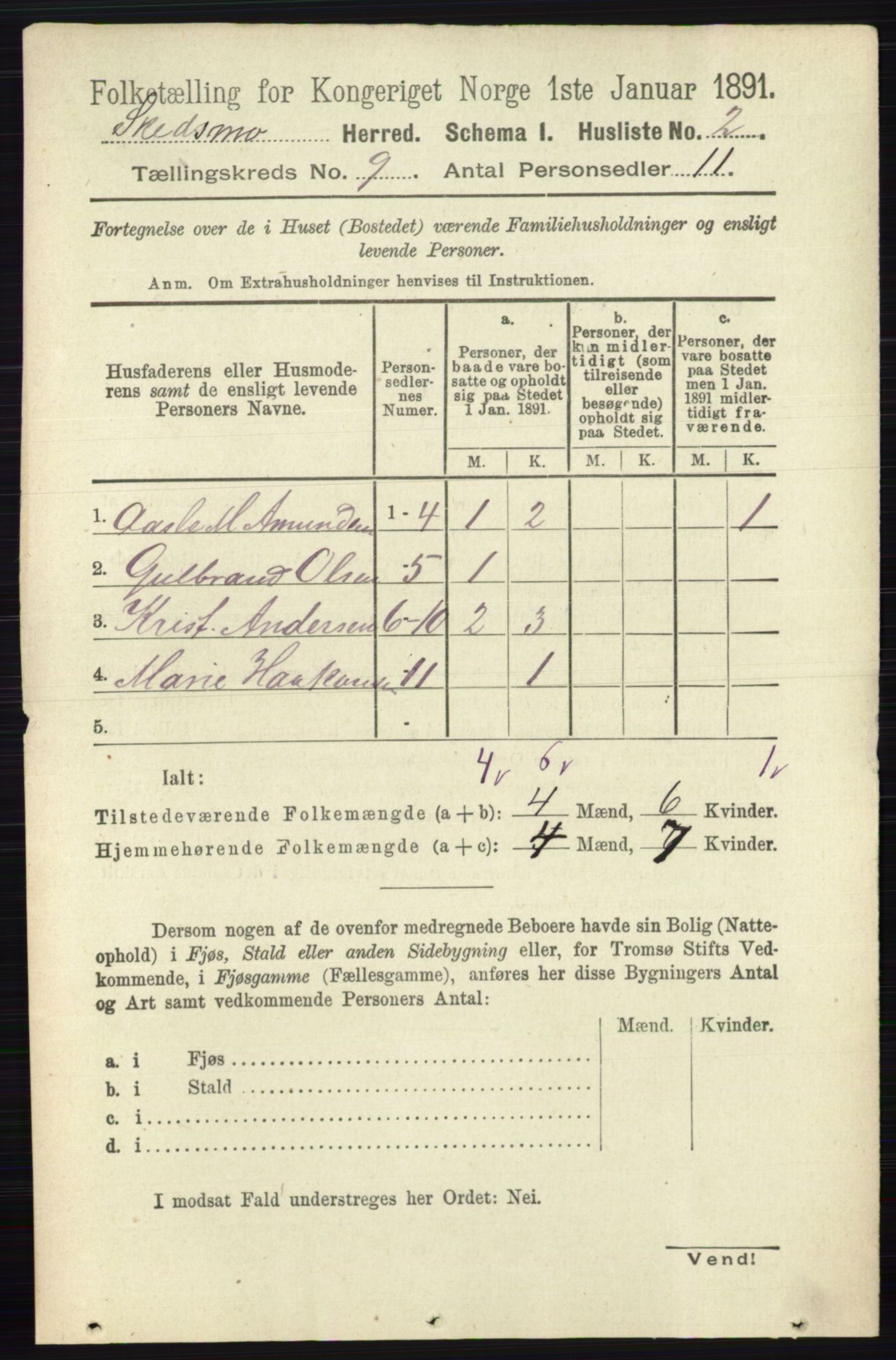 RA, 1891 census for 0231 Skedsmo, 1891, p. 5028