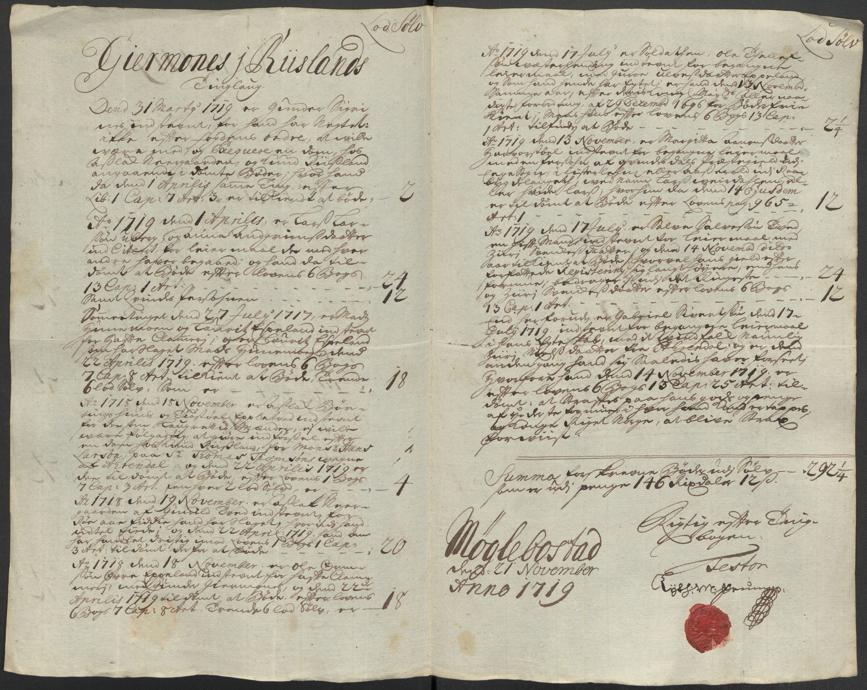 Rentekammeret inntil 1814, Reviderte regnskaper, Fogderegnskap, AV/RA-EA-4092/R40/L2453: Fogderegnskap Råbyggelag, 1718-1719, p. 358