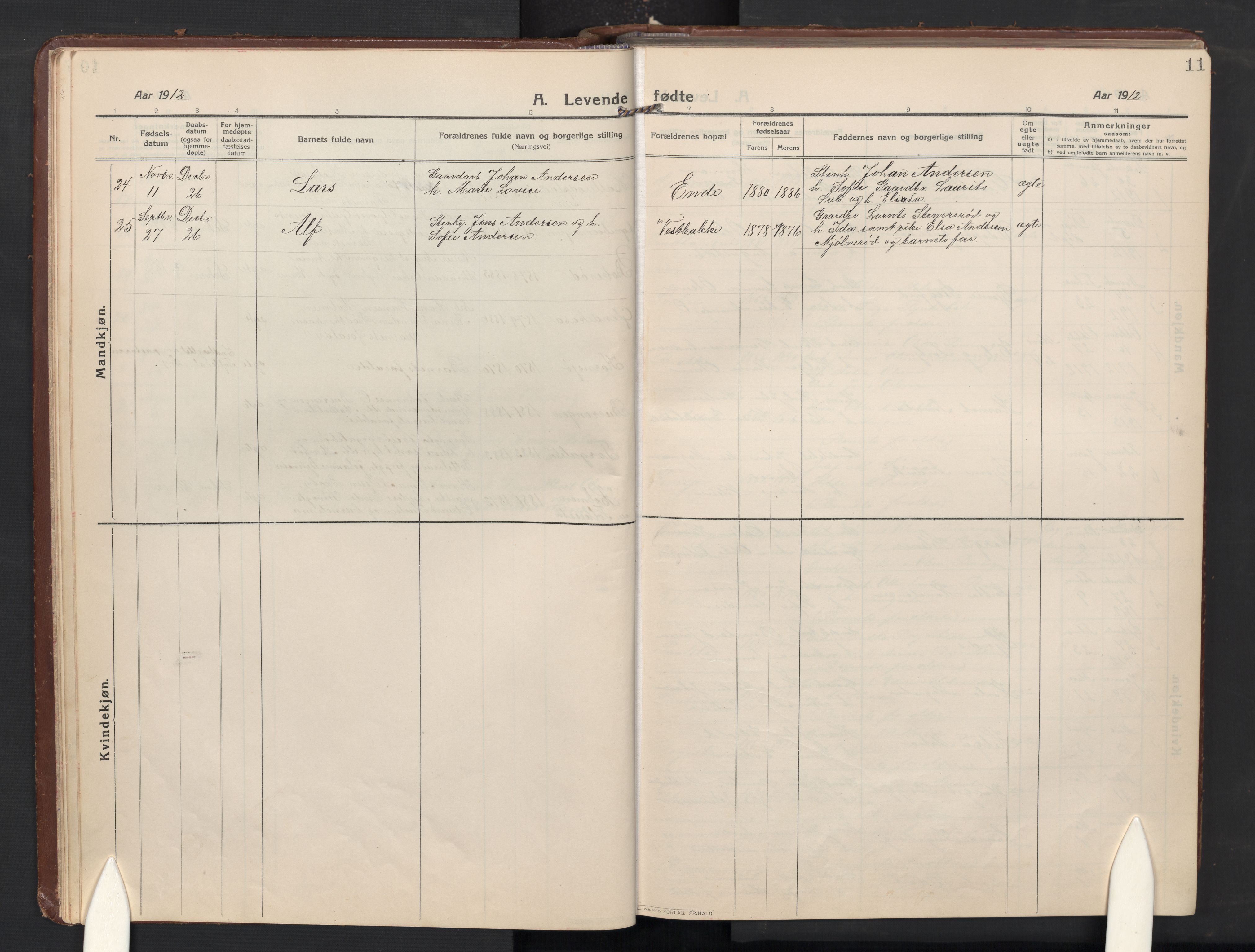 Idd prestekontor Kirkebøker, SAO/A-10911/G/Gc/L0002: Parish register (copy) no. III 2, 1911-1932, p. 11