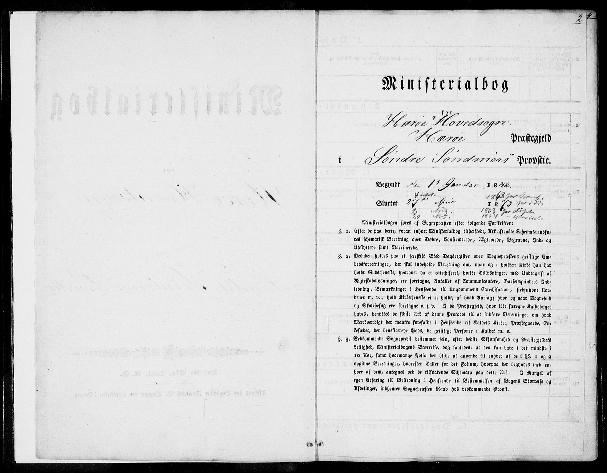 Ministerialprotokoller, klokkerbøker og fødselsregistre - Møre og Romsdal, AV/SAT-A-1454/507/L0070: Parish register (official) no. 507A05, 1842-1873, p. 2