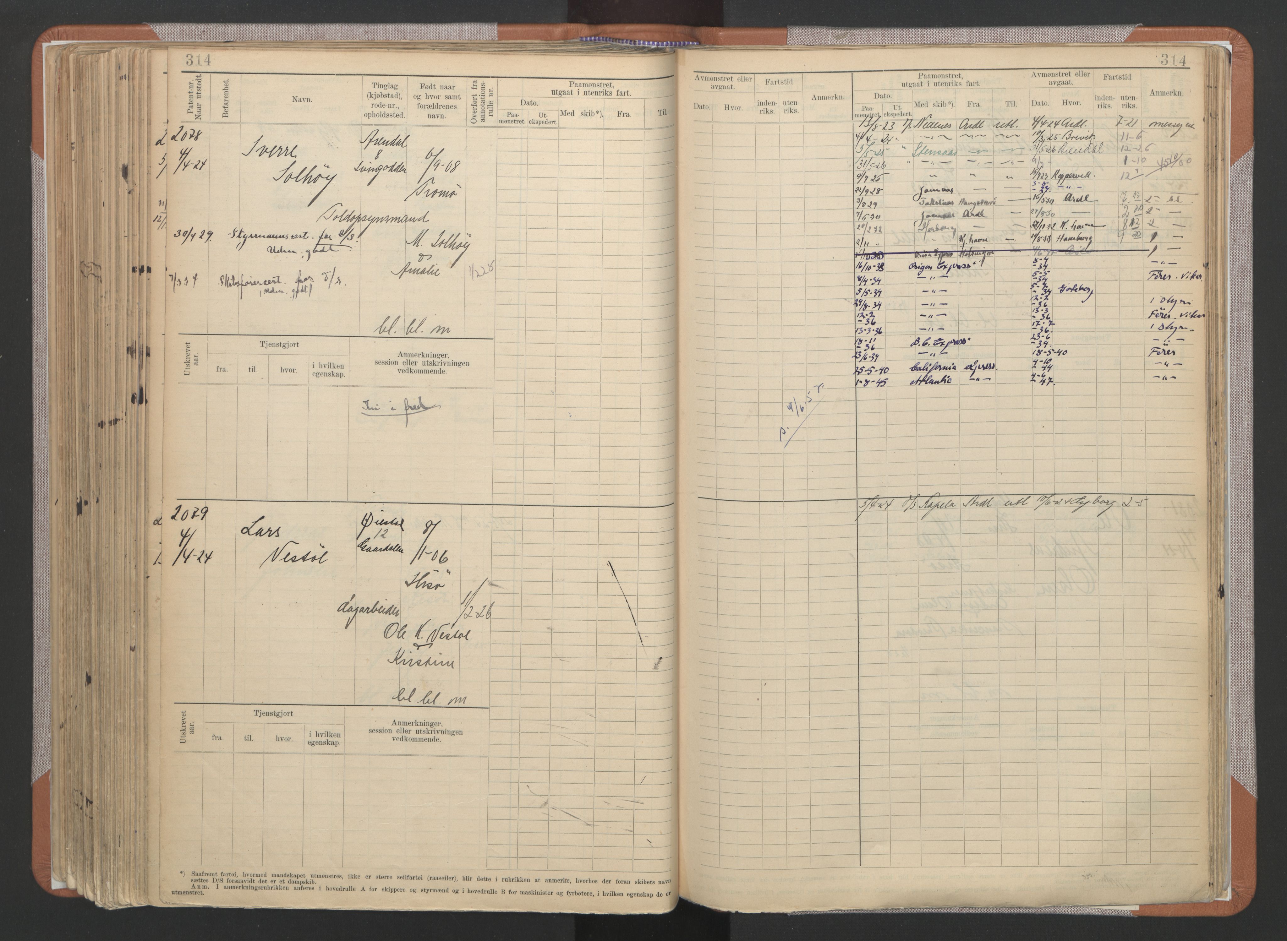 Arendal mønstringskrets, AV/SAK-2031-0012/F/Fb/L0022: Hovedrulle A nr 1466-2242, S-20, 1914-1930, p. 324