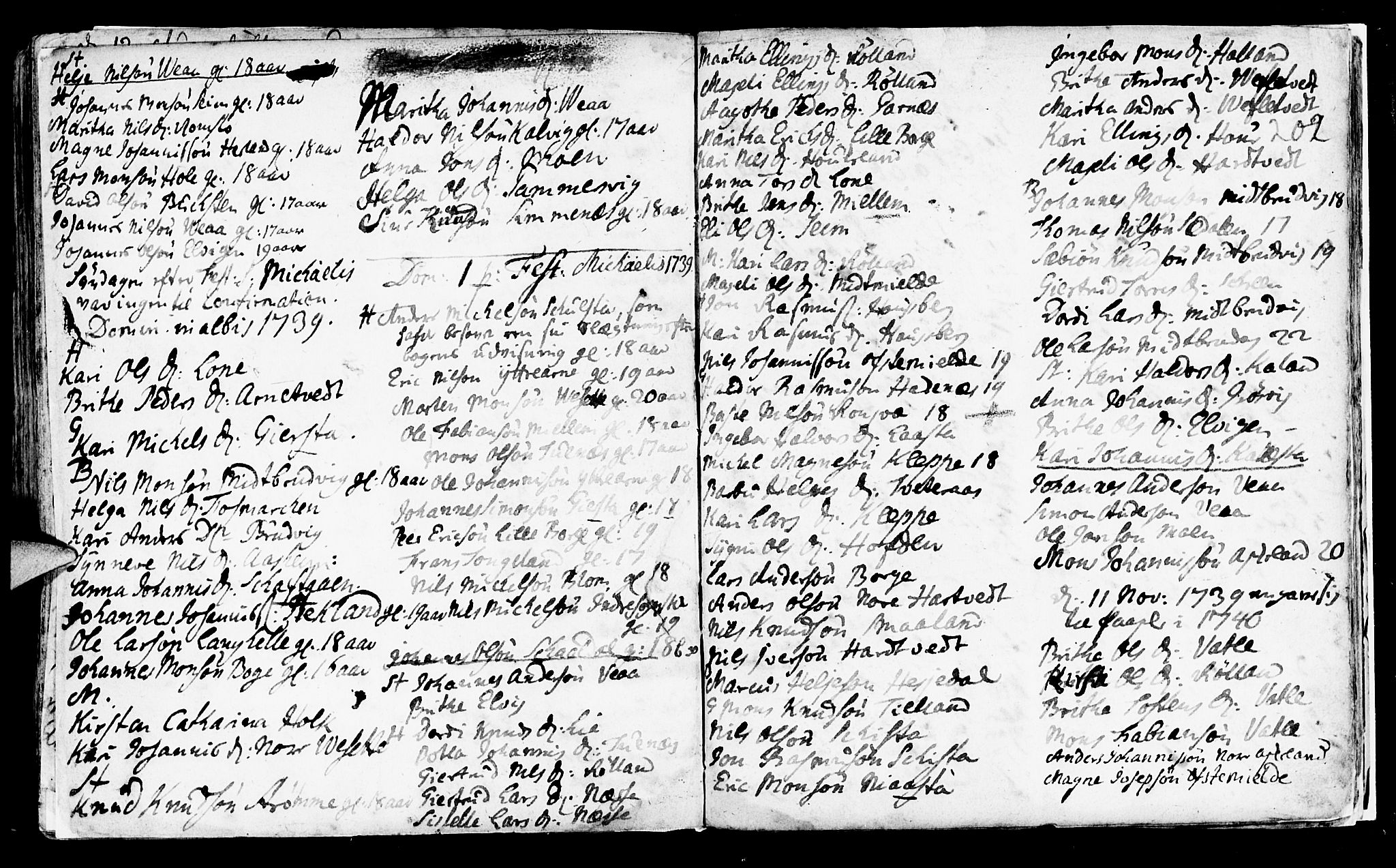 Haus sokneprestembete, SAB/A-75601/H/Haa: Parish register (official) no. A 5, 1733-1747, p. 202