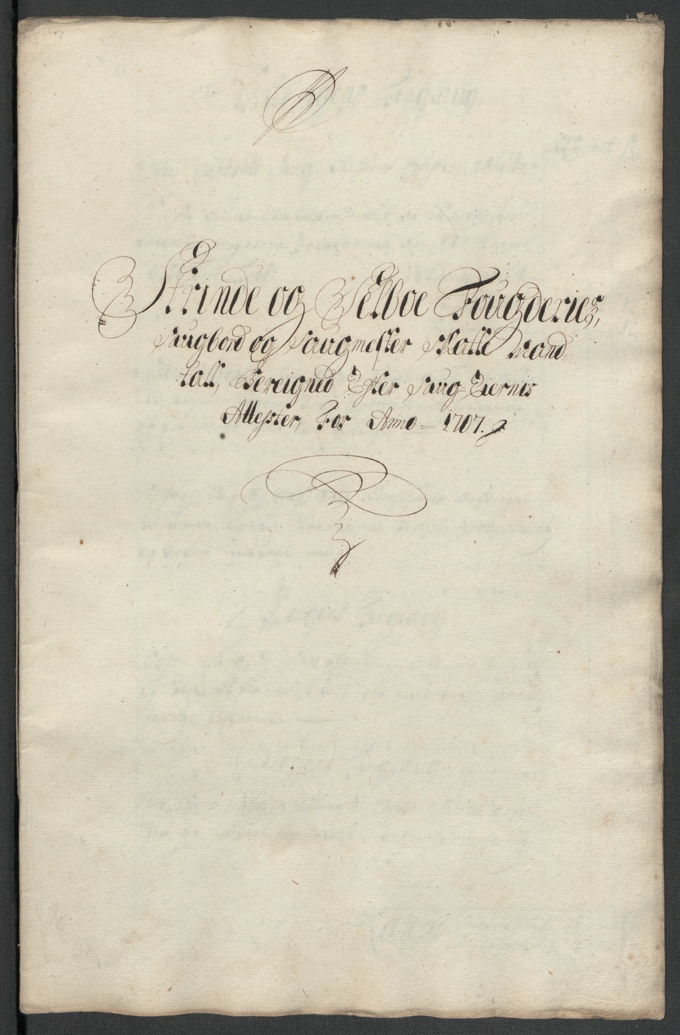 Rentekammeret inntil 1814, Reviderte regnskaper, Fogderegnskap, AV/RA-EA-4092/R61/L4110: Fogderegnskap Strinda og Selbu, 1707-1708, p. 96