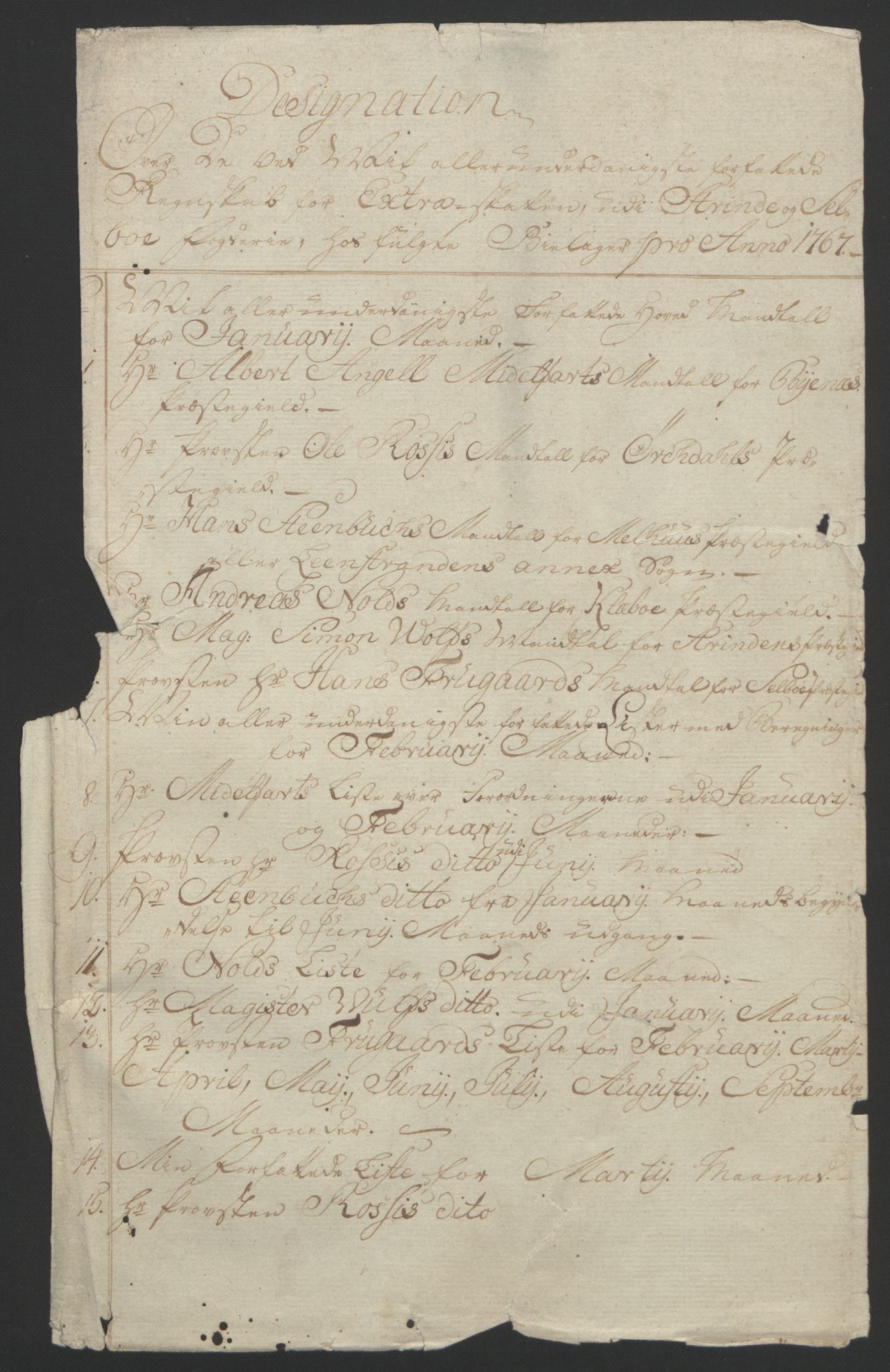 Rentekammeret inntil 1814, Reviderte regnskaper, Fogderegnskap, RA/EA-4092/R61/L4180: Ekstraskatten Strinda og Selbu, 1762-1767, p. 352