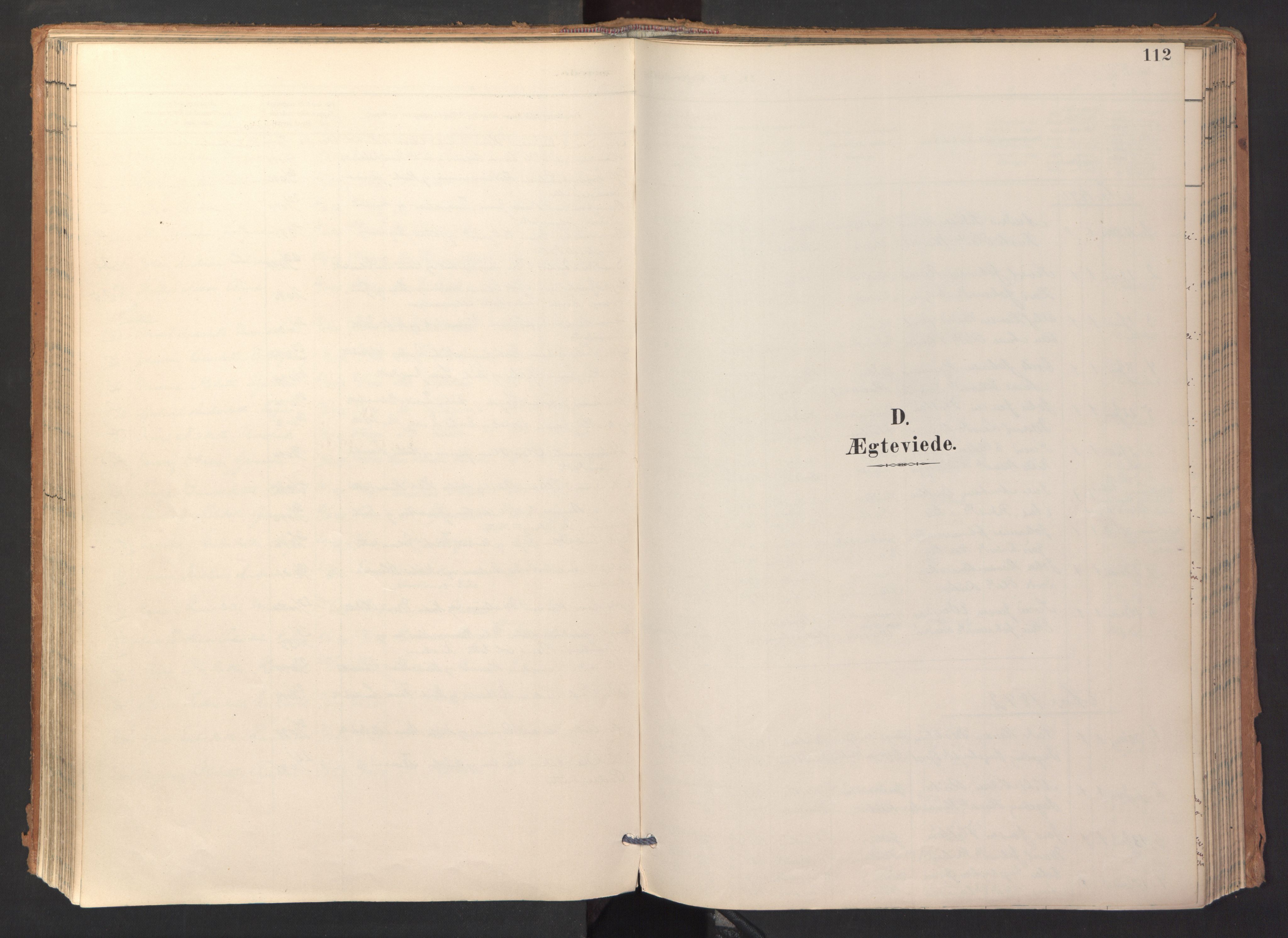 Ministerialprotokoller, klokkerbøker og fødselsregistre - Sør-Trøndelag, AV/SAT-A-1456/688/L1025: Parish register (official) no. 688A02, 1891-1909, p. 112