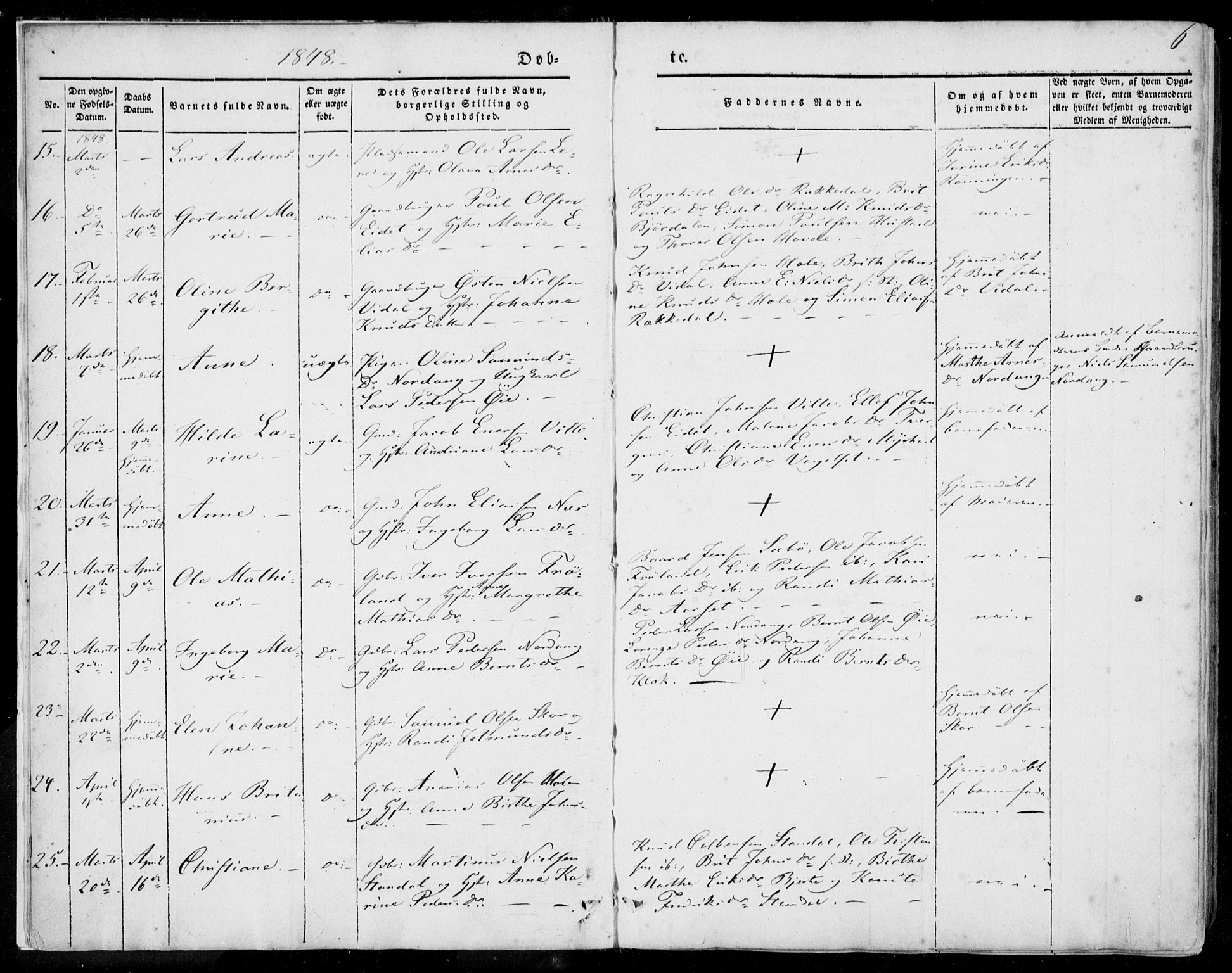 Ministerialprotokoller, klokkerbøker og fødselsregistre - Møre og Romsdal, SAT/A-1454/515/L0209: Parish register (official) no. 515A05, 1847-1868, p. 6