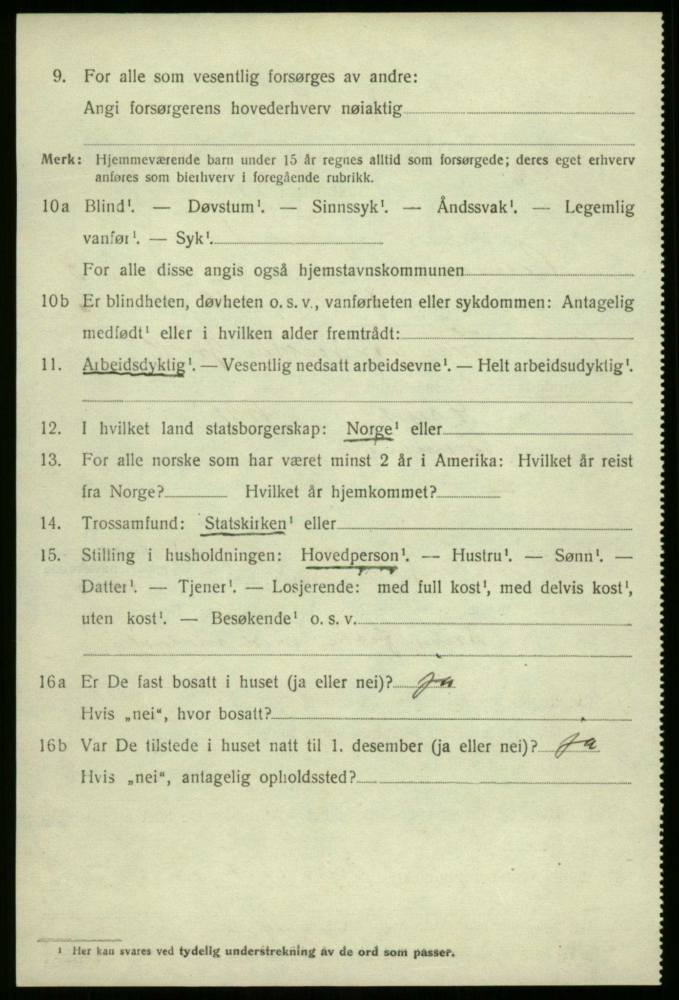 SAB, 1920 census for Bremanger, 1920, p. 2507