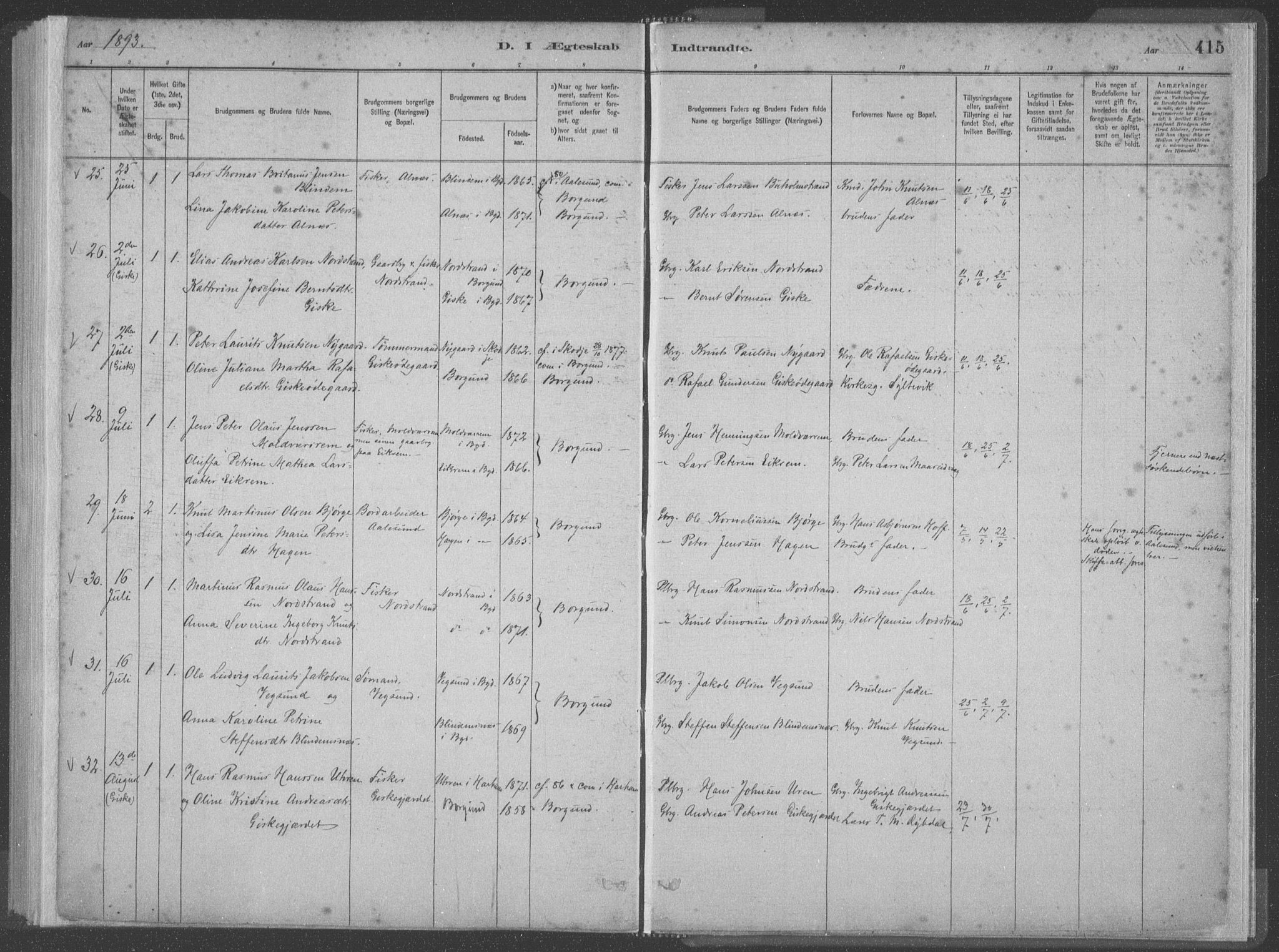 Ministerialprotokoller, klokkerbøker og fødselsregistre - Møre og Romsdal, AV/SAT-A-1454/528/L0402: Parish register (official) no. 528A12II, 1880-1903, p. 415