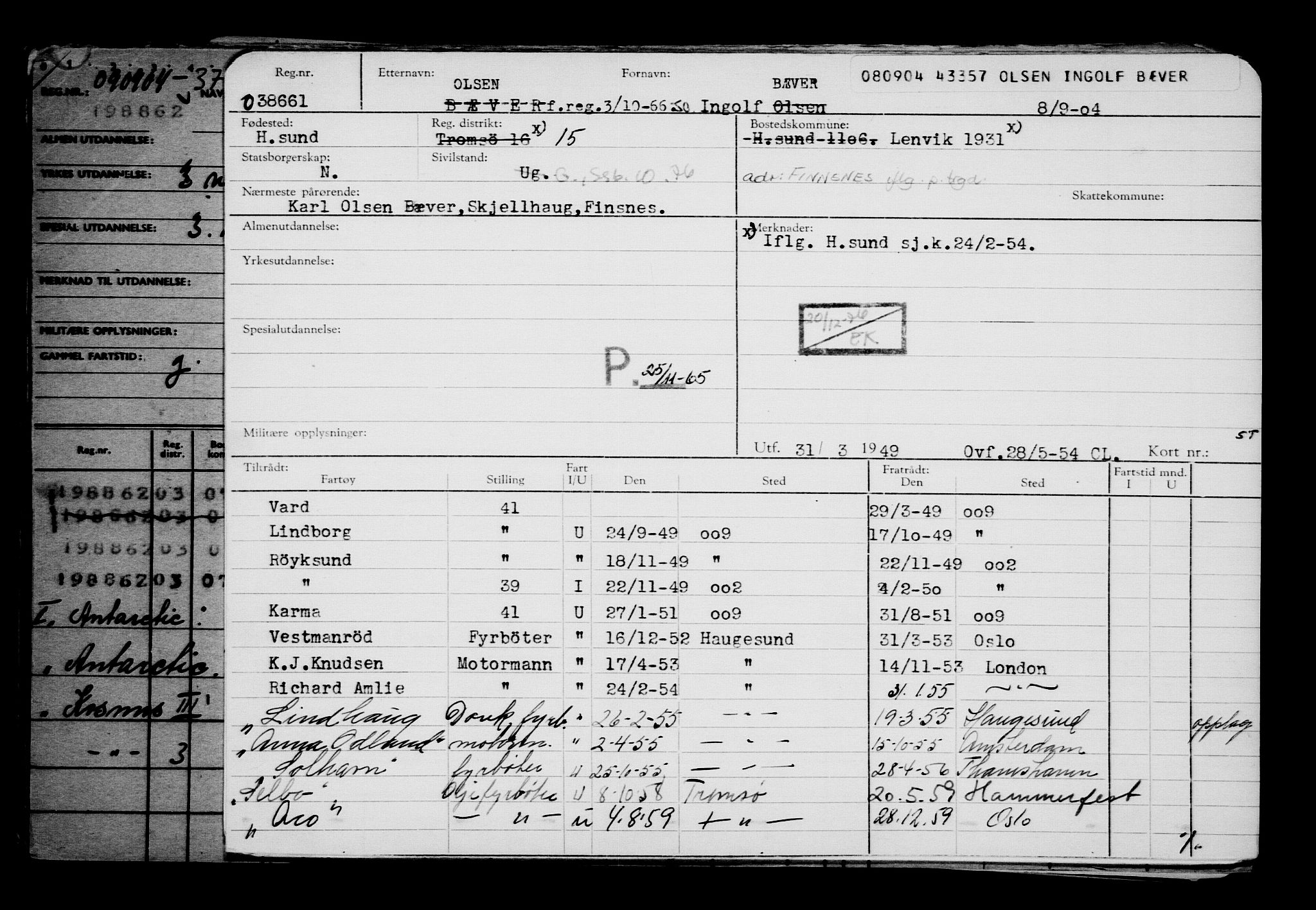 Direktoratet for sjømenn, RA/S-3545/G/Gb/L0055: Hovedkort, 1904, p. 353