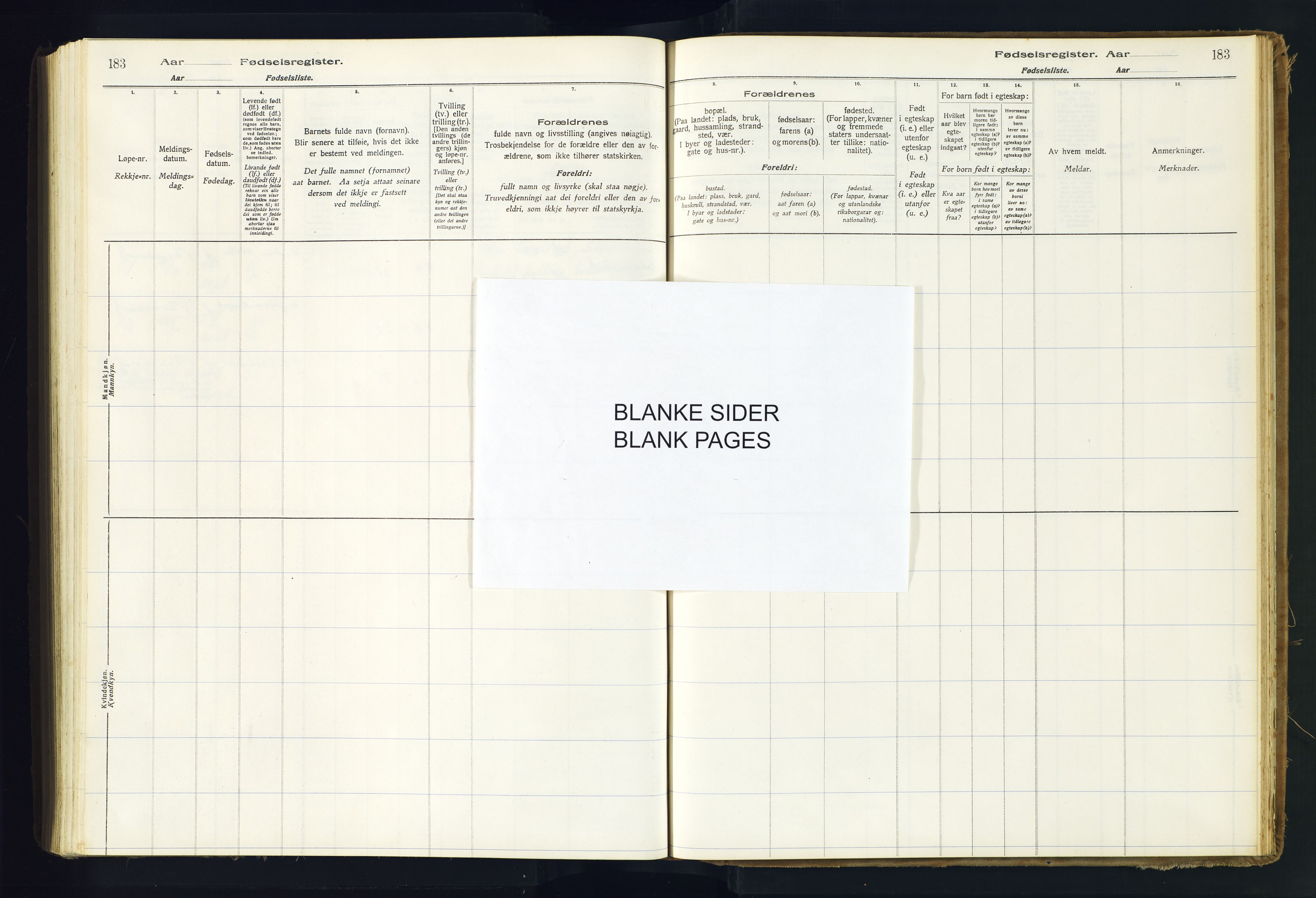 Holum sokneprestkontor, AV/SAK-1111-0022/J/Ja/L0002: Birth register no. II.6.11, 1916-1982