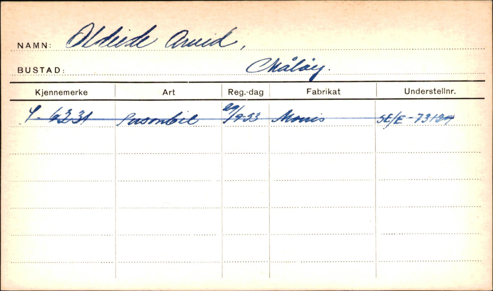 Statens vegvesen, Sogn og Fjordane vegkontor, AV/SAB-A-5301/4/F/L0001D: Eigarregister Fjordane til 1.6.1961, 1930-1961, p. 1049