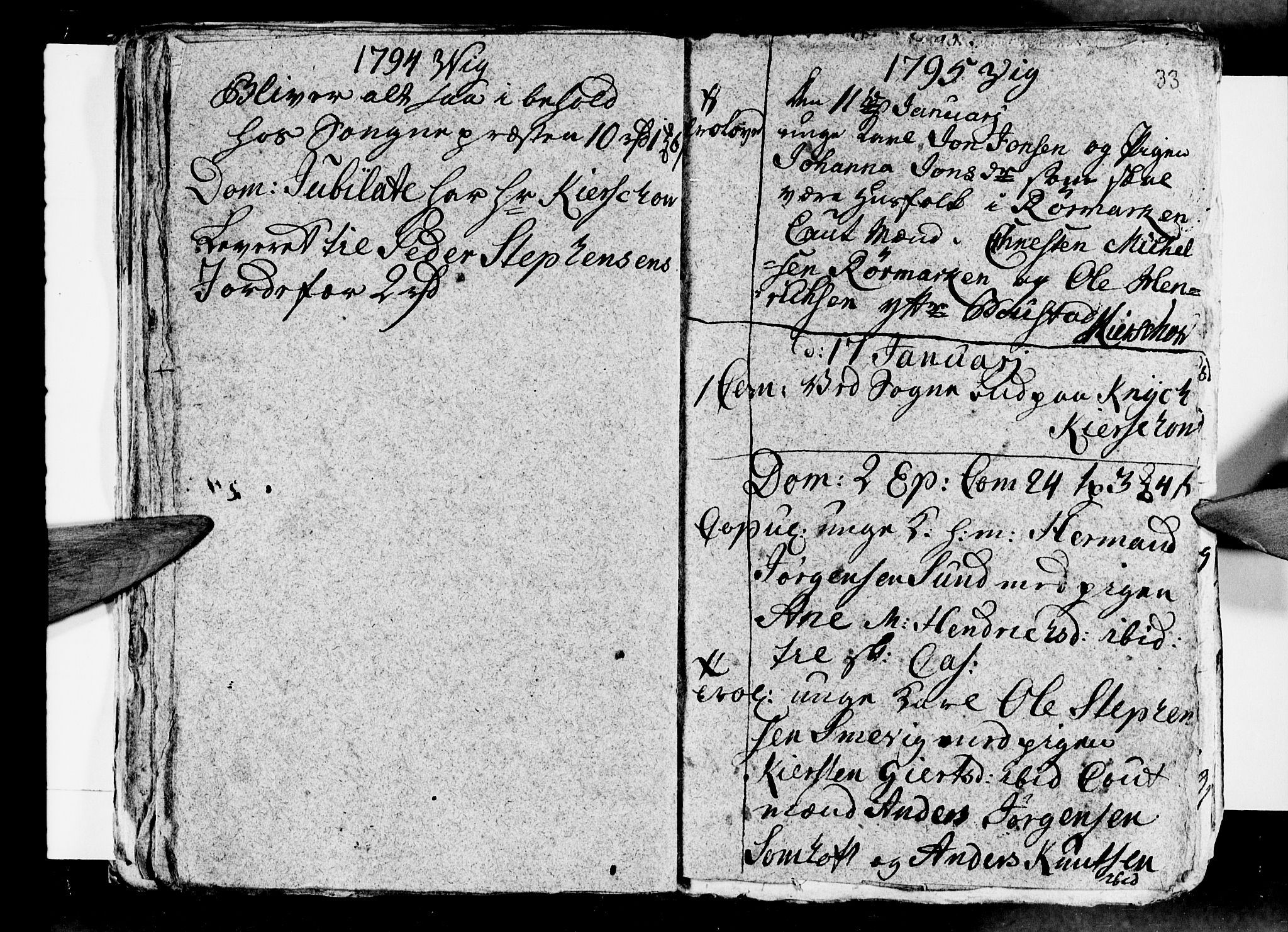 Ministerialprotokoller, klokkerbøker og fødselsregistre - Nordland, AV/SAT-A-1459/812/L0184: Parish register (copy) no. 812C02, 1793-1809, p. 33