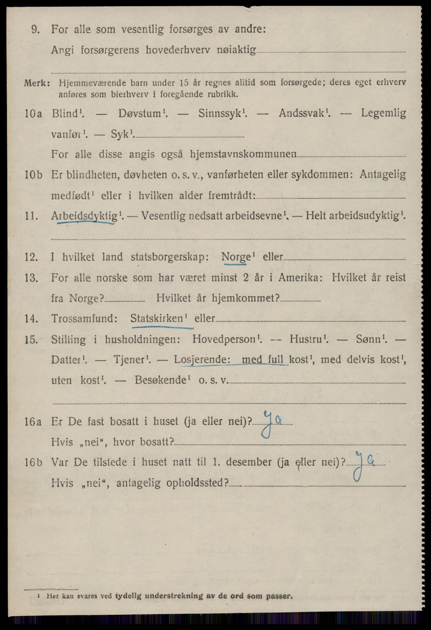 SAT, 1920 census for Borgund, 1920, p. 16333