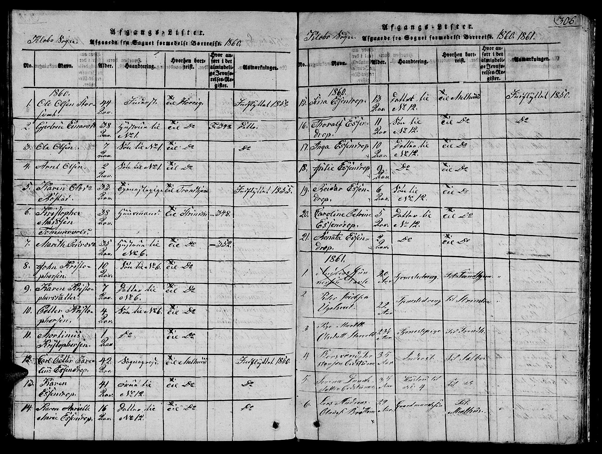 Ministerialprotokoller, klokkerbøker og fødselsregistre - Sør-Trøndelag, SAT/A-1456/618/L0450: Parish register (copy) no. 618C01, 1816-1865, p. 306