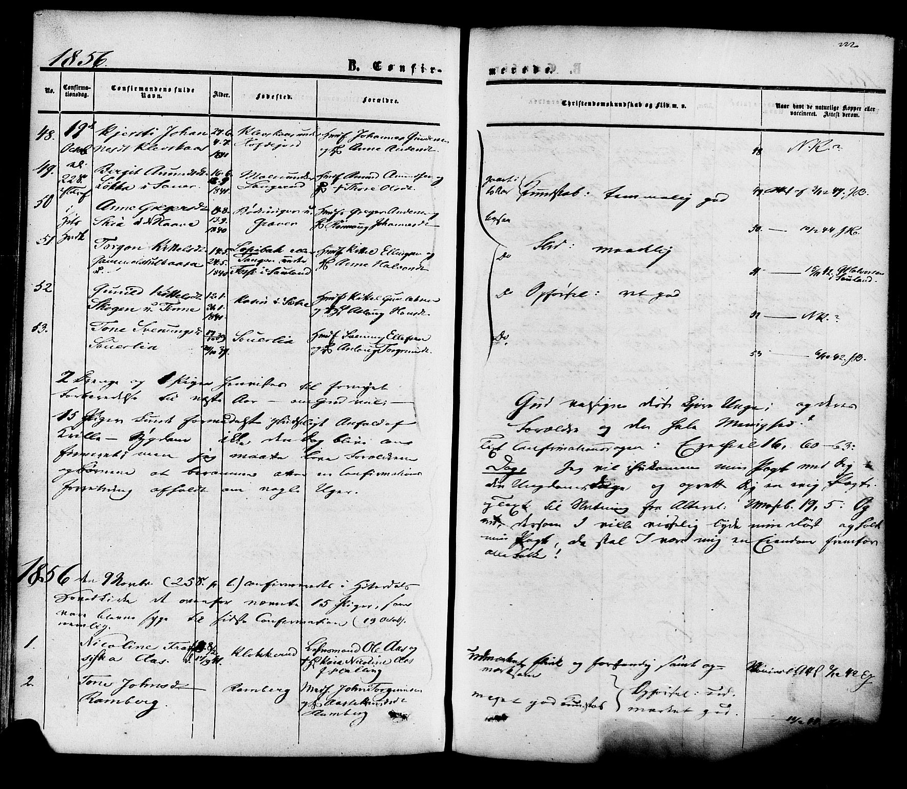 Heddal kirkebøker, AV/SAKO-A-268/F/Fa/L0007: Parish register (official) no. I 7, 1855-1877, p. 222