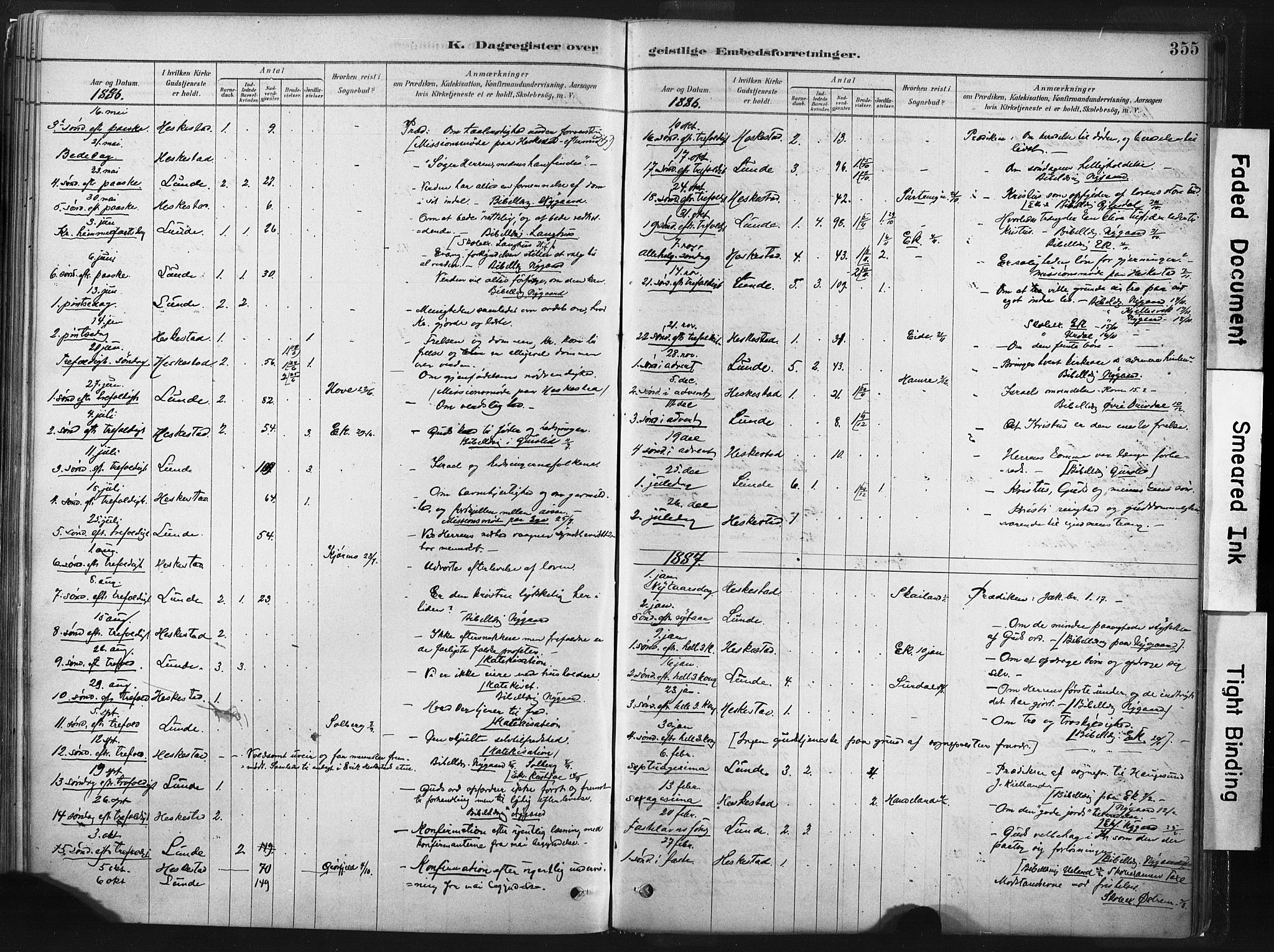 Lund sokneprestkontor, AV/SAST-A-101809/S06/L0011: Parish register (official) no. A 10, 1877-1904, p. 355