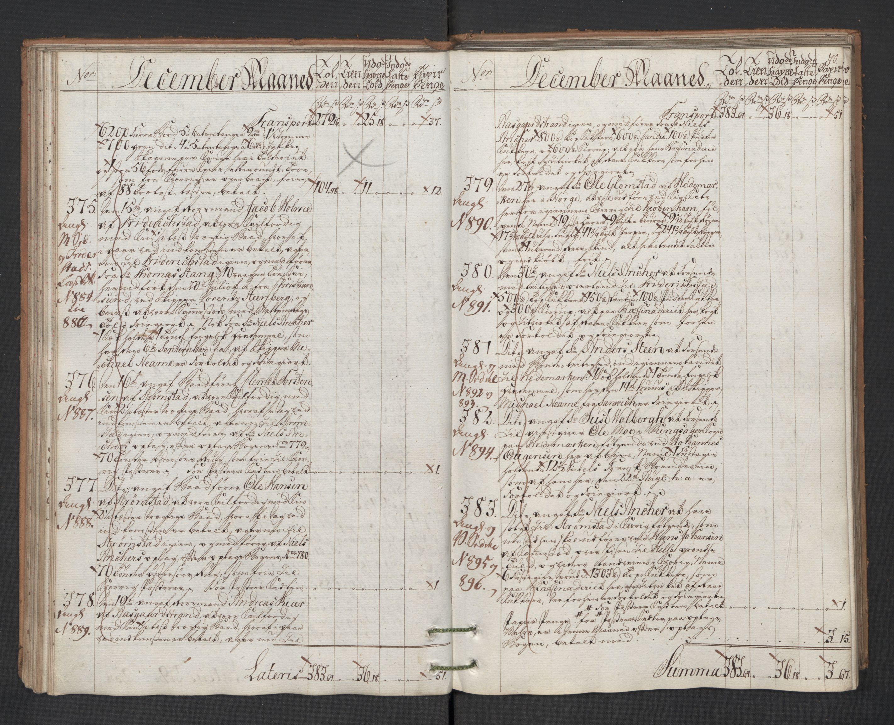 Generaltollkammeret, tollregnskaper, AV/RA-EA-5490/R01/L0131/0001: Tollregnskaper Fredrikshald / Utgående hovedtollbok, 1786, p. 69b-70a