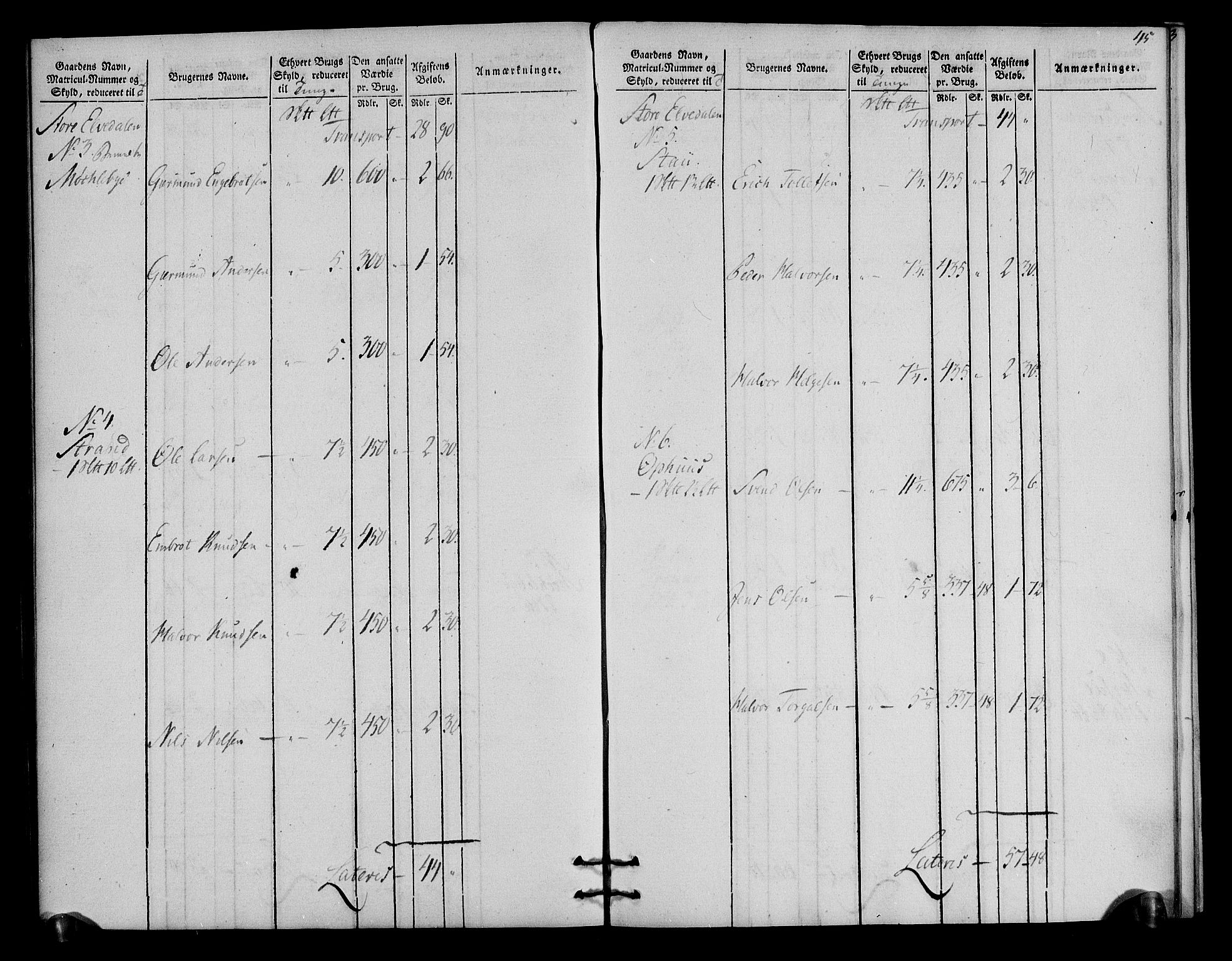 Rentekammeret inntil 1814, Realistisk ordnet avdeling, RA/EA-4070/N/Ne/Nea/L0030: Østerdal fogderi. Oppebørselsregister, 1803-1804, p. 47