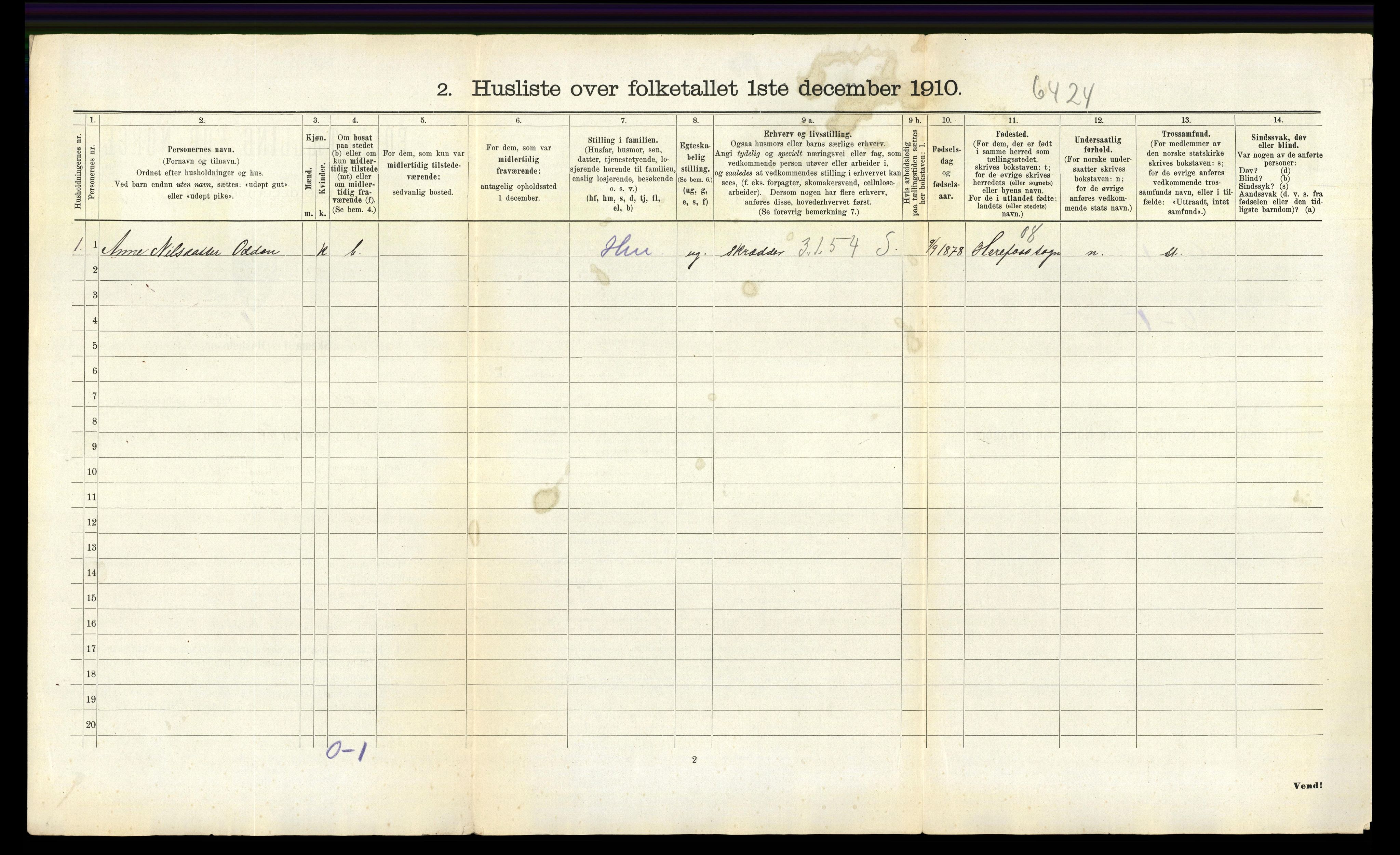 RA, 1910 census for Froland, 1910, p. 821