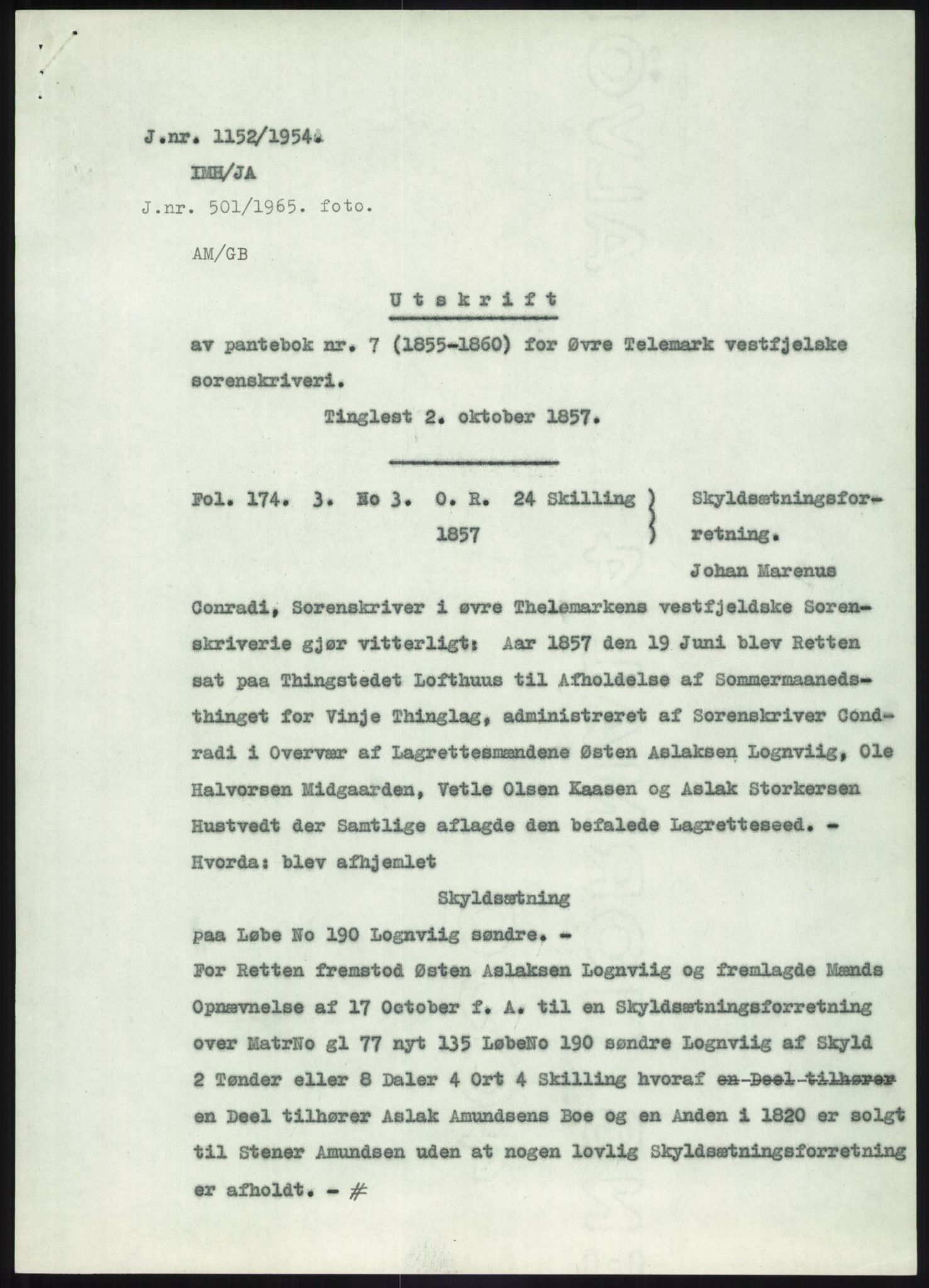 Statsarkivet i Kongsberg, SAKO/A-0001, 1954-1955, p. 159