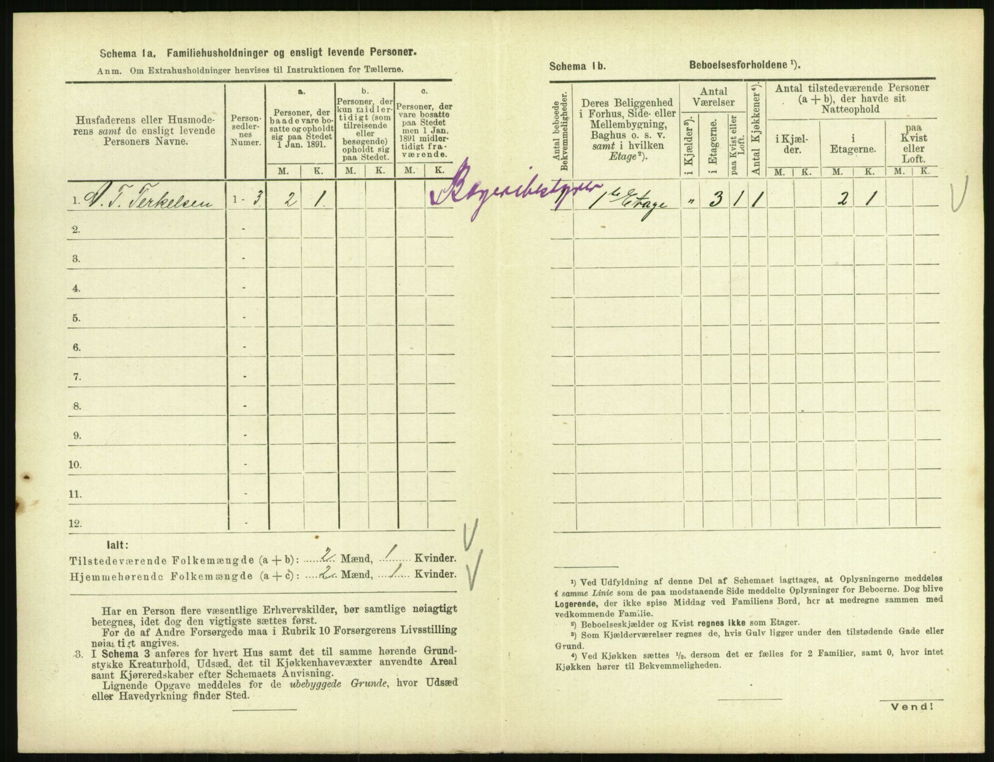 RA, 1891 census for 0801 Kragerø, 1891, p. 715